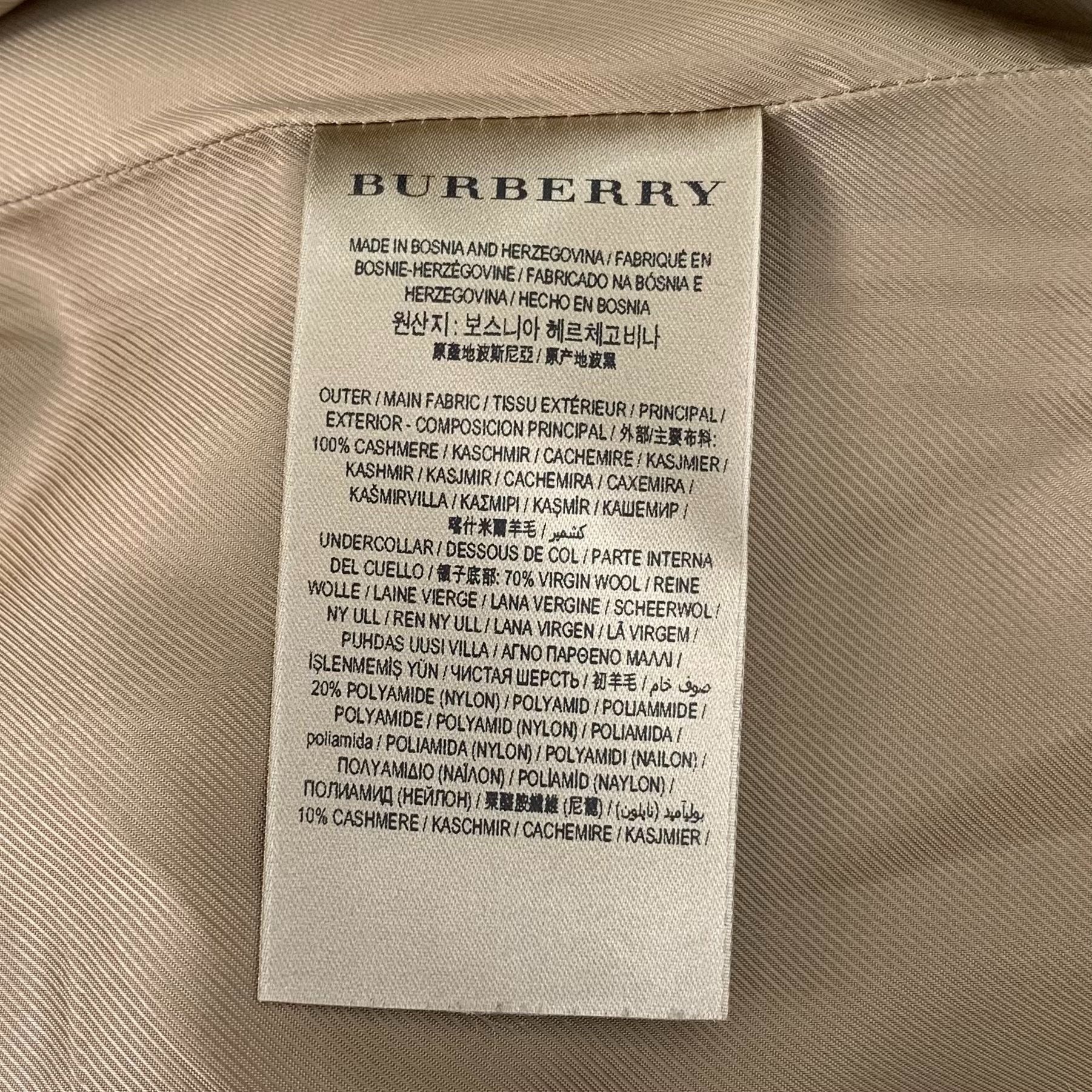 Burberry Burberry Womens Double-Breasted Wool & Cashmere Trench Coat Size M / US 6-8 / IT 42-44 - 7 Thumbnail