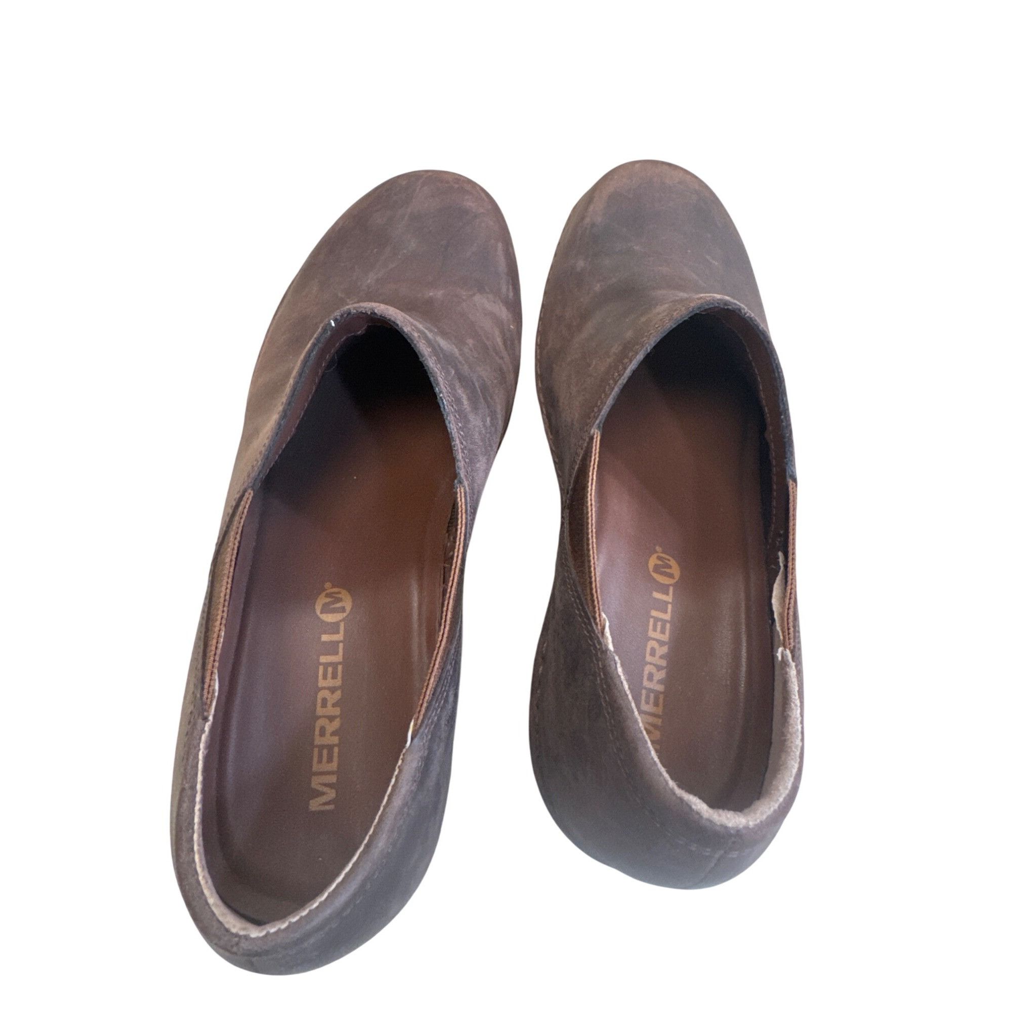 Merrell Merrell Womens Brown Leather Clogs Shoes Size 9.5 SKU 8243 Size US 9.5 / IT 39.5 - 10 Thumbnail