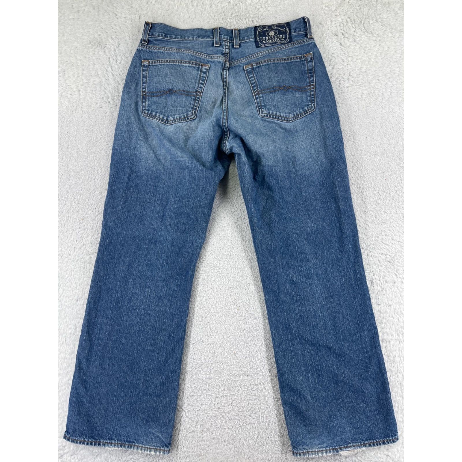 Lucky Brand Lucky Brand Jeans Mens 32 Blue Denim Classic Fit Straight Rivington Cotton Shirt Jeans? Size US 32 / EU 48 - 2 Thumbnail