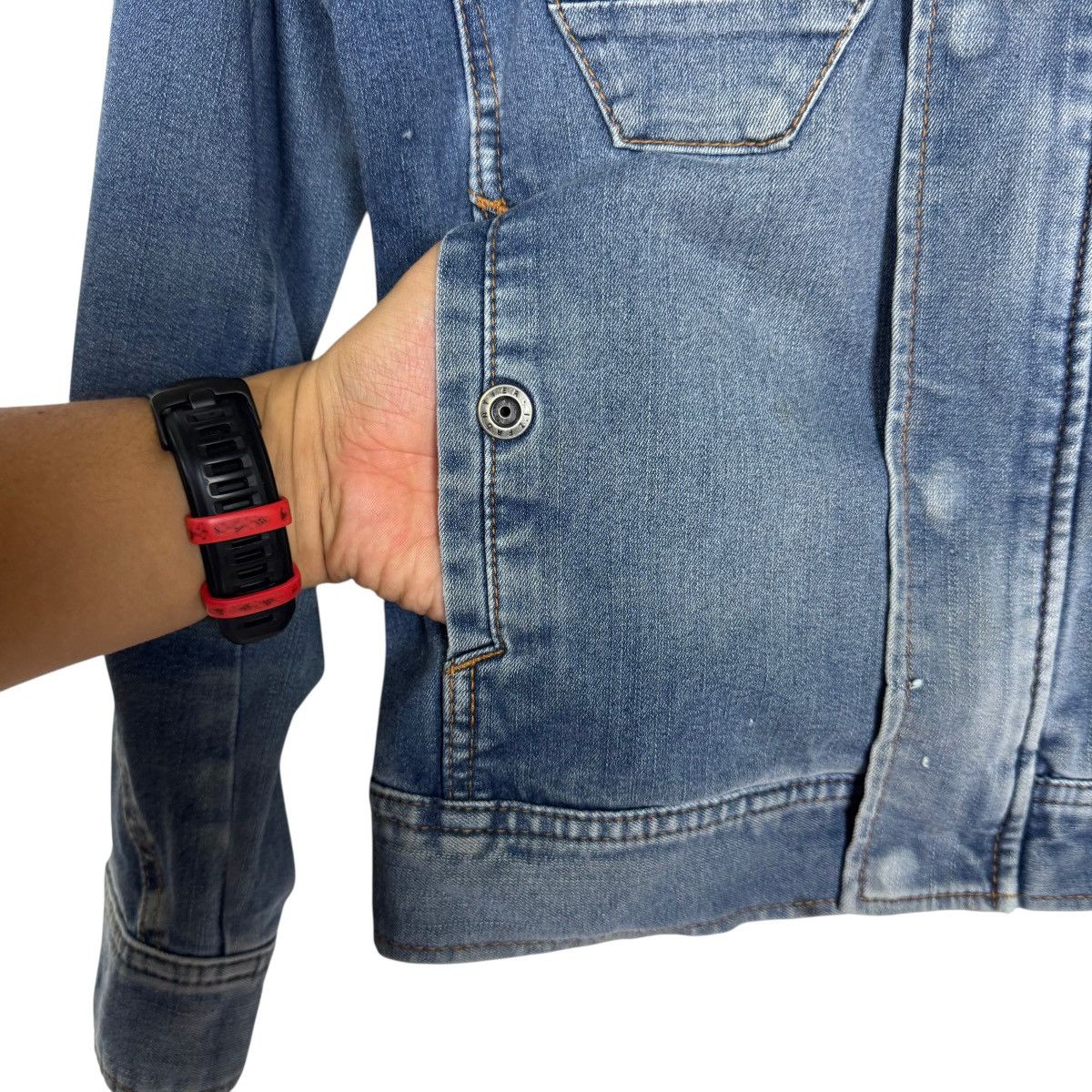 Japanese Brand 2Way Stretch Recycled From Jeans Jacket Size US S / EU 44-46 / 1 - 9 Thumbnail
