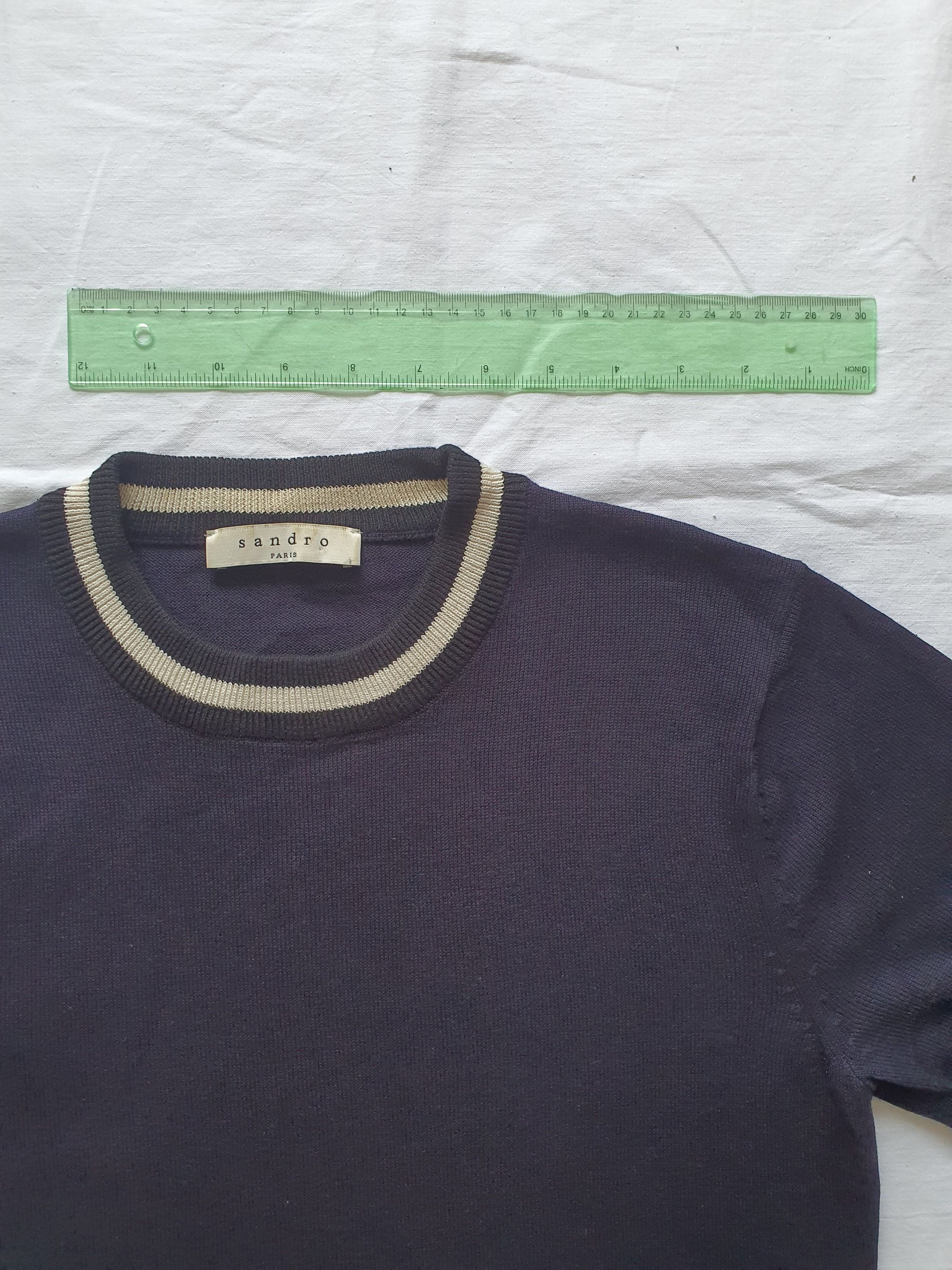 Sandro Silk & cotton classic round neck sweater crewneck Size US XS / EU 42 / 0 - 3 Thumbnail