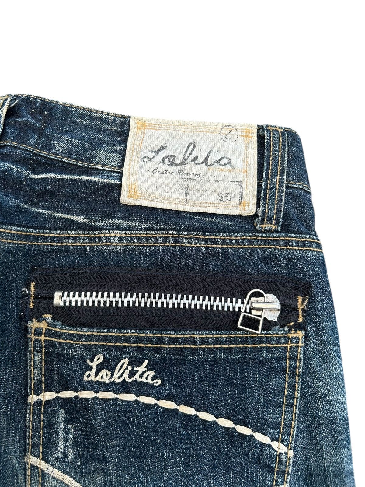 Kapital Flare Yoshitomo Nara Lolita Distressed Denim Jeans Size US 34 / EU 50 - 4 Thumbnail