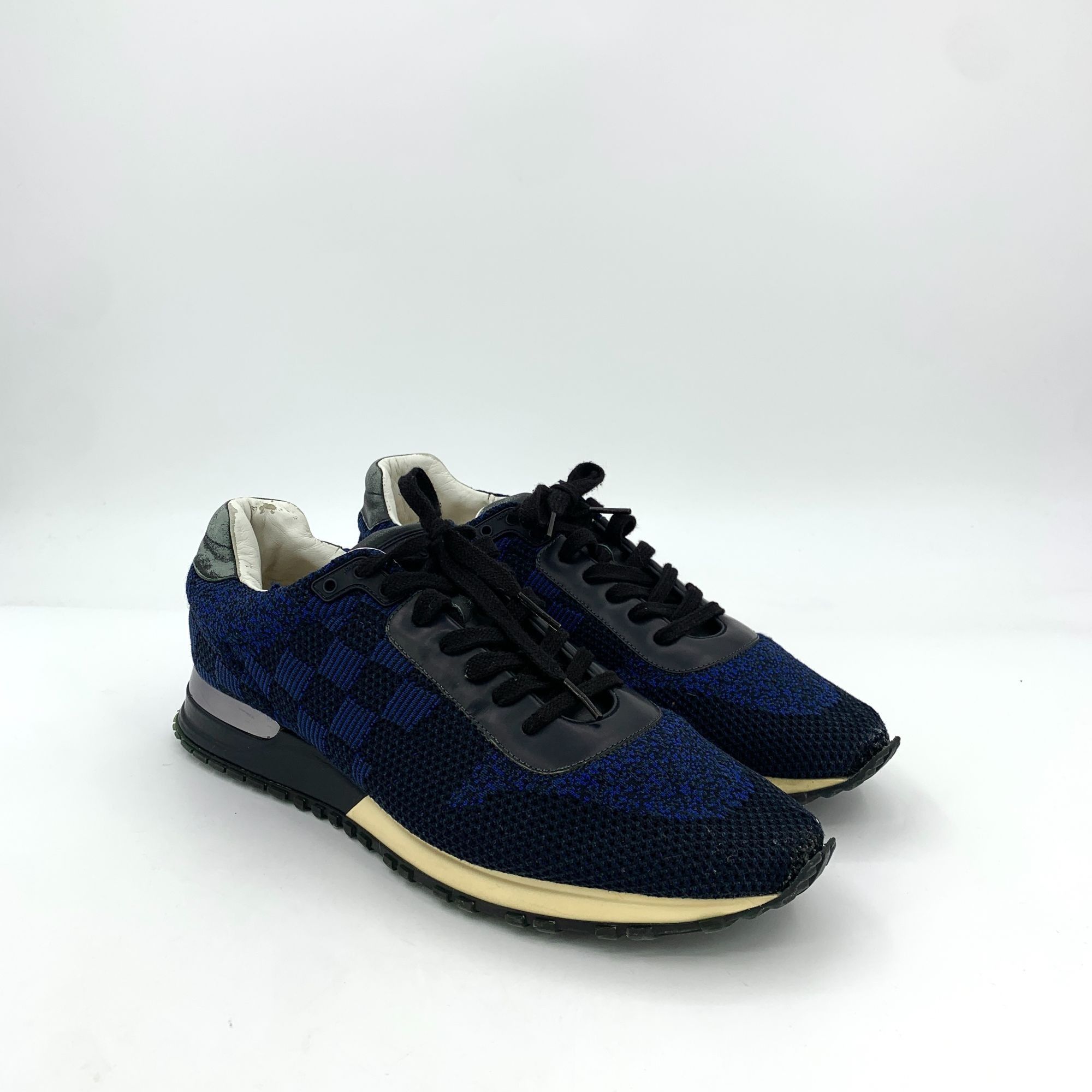 Louis Vuitton Louis Vuitton Lv 42.5 Dark Blue Checkered Lace-Up Sneakers Size US 9.5 / EU 42-43 - 1 Thumbnail