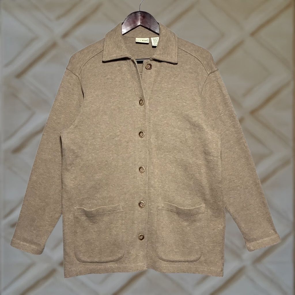 Vintage VINTAGE L.L.Bean Brown Knit Jacket Button Front Women's M Cardigan Coat Sweepstakes? Size M / US 6-8 / IT 42-44 - 1 Thumbnail