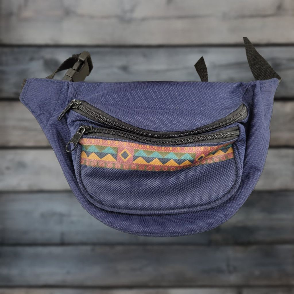 Vintage Unbranded Fanny Pack Guatemalan Southwestern Blue Unisex Adults Belt Bag & Fanny Pack Blue Zipper Acrylic Exterior Material Size ONE SIZE - 1 Thumbnail