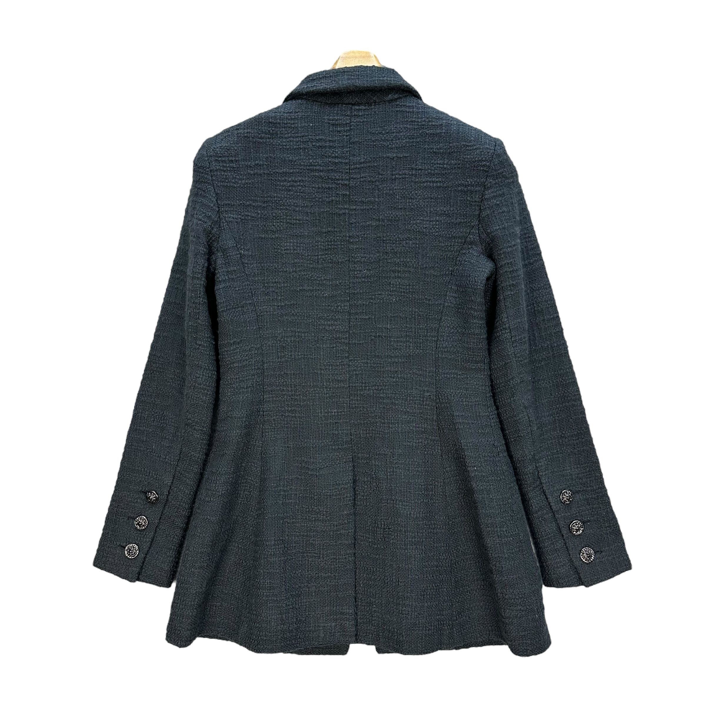 Chanel CHANEL Gray Tweed Jacket #A18-0426 Size S / US 4 / IT 40 - 14 Thumbnail