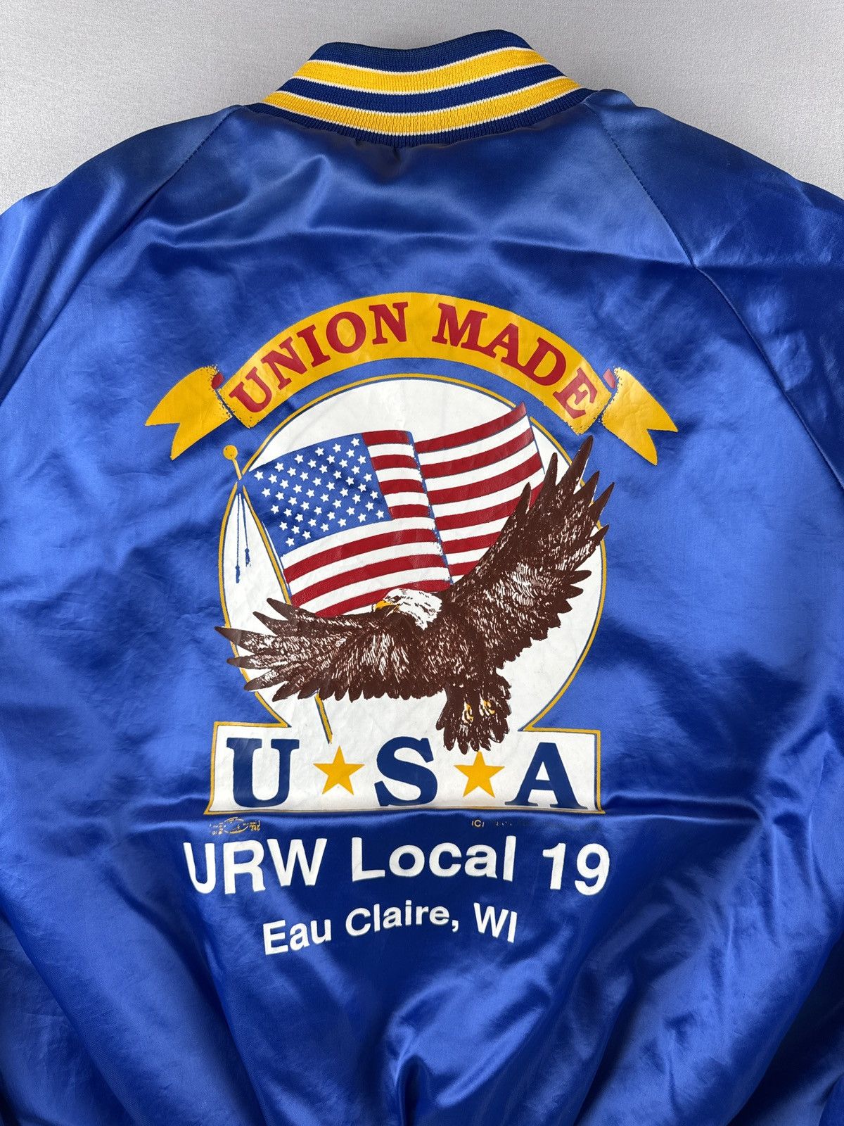 Vintage Vintage 80s King Louie Union Satin Jacket Eagle Flag USA L Size US L / EU 52-54 / 3 - 8 Thumbnail