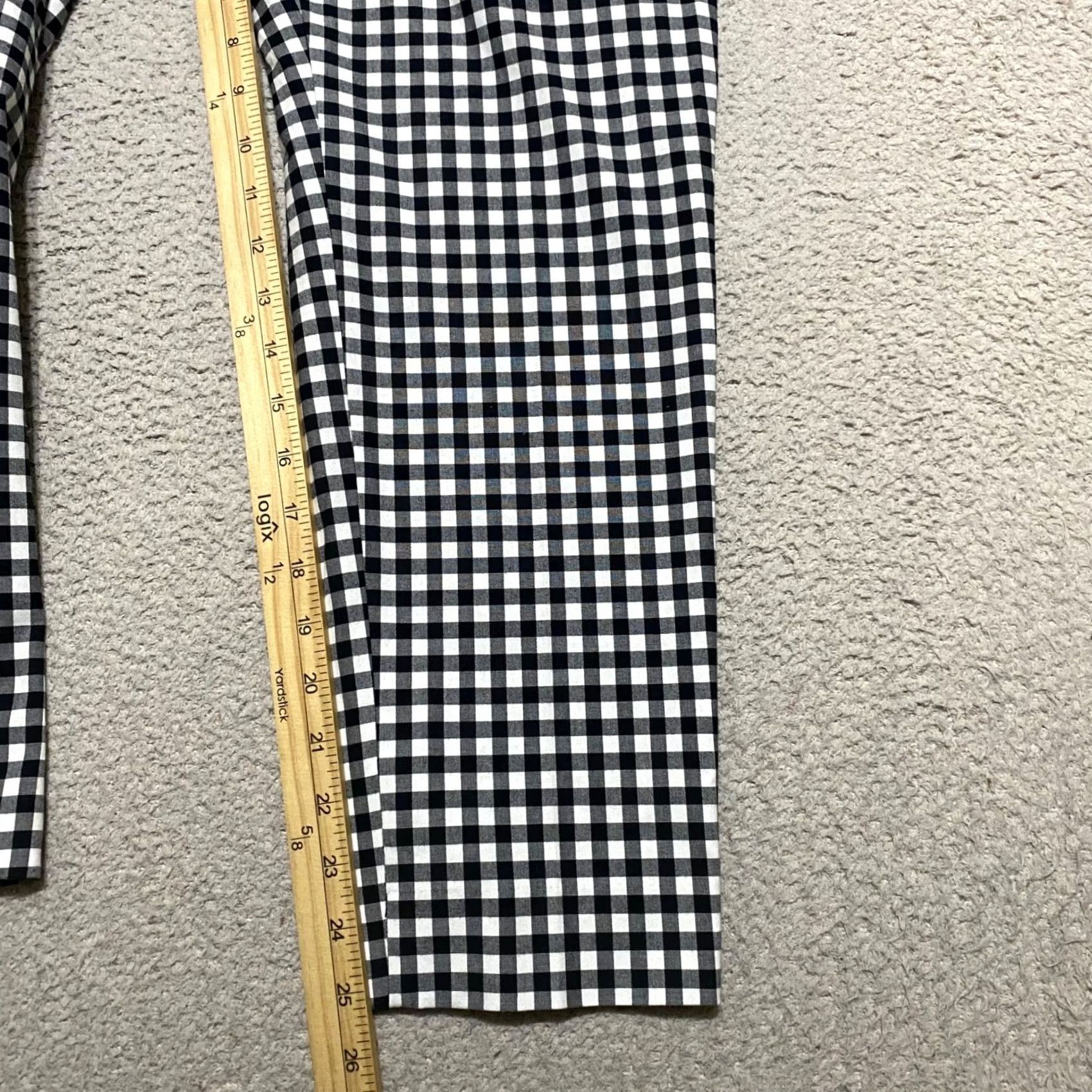 Talbots Talbots Chatham Pants 10P Black Plaid Straight Ankle Office Business Casual Women's Petite Regular Fit Caprise Style Size 32" / US 10 / IT 46 - 6 Thumbnail