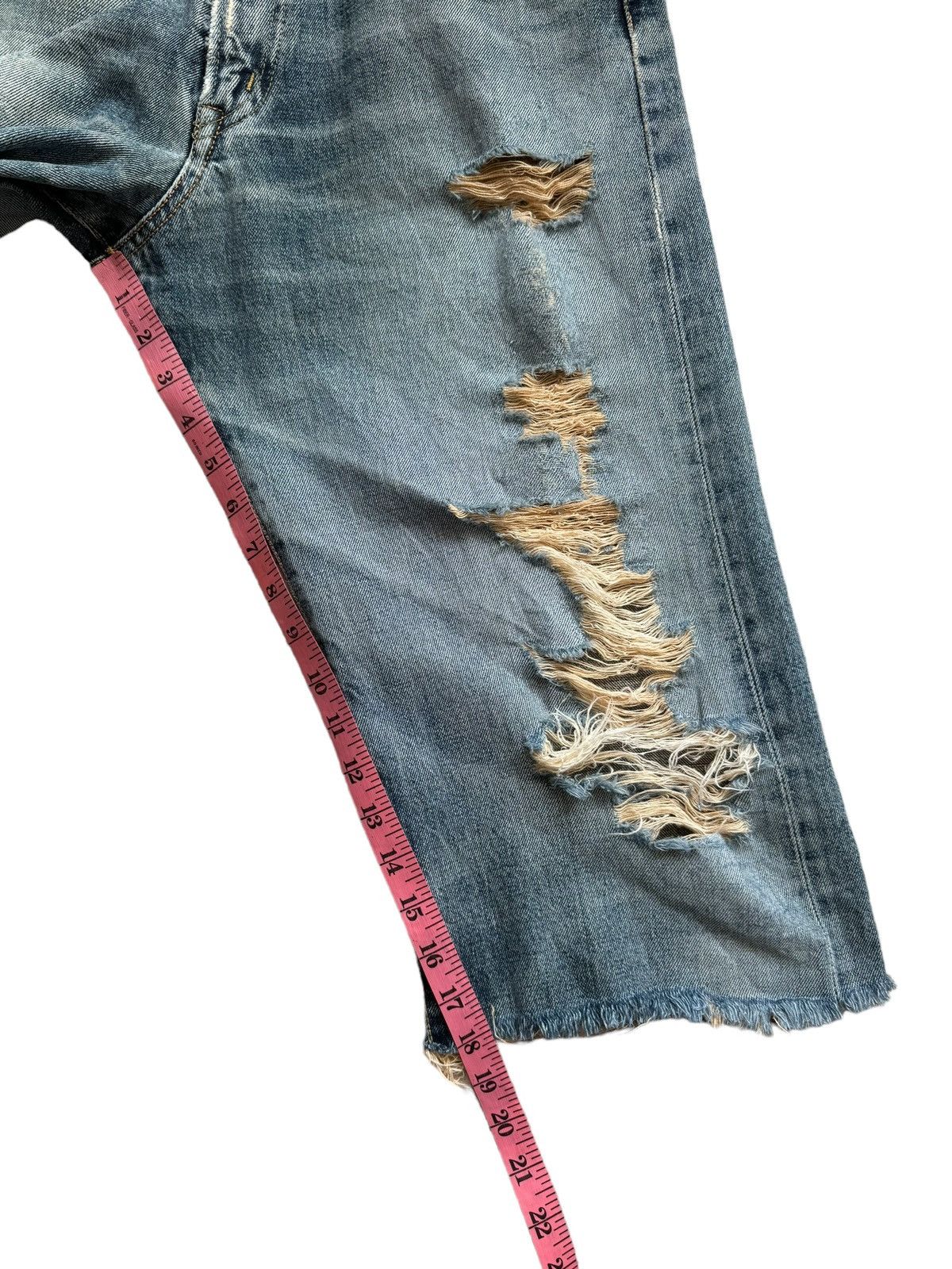 If Six Was Nine Vintage Edwin 505 Selvedge Distressed Short Jeans Size US 31 - 17 Thumbnail