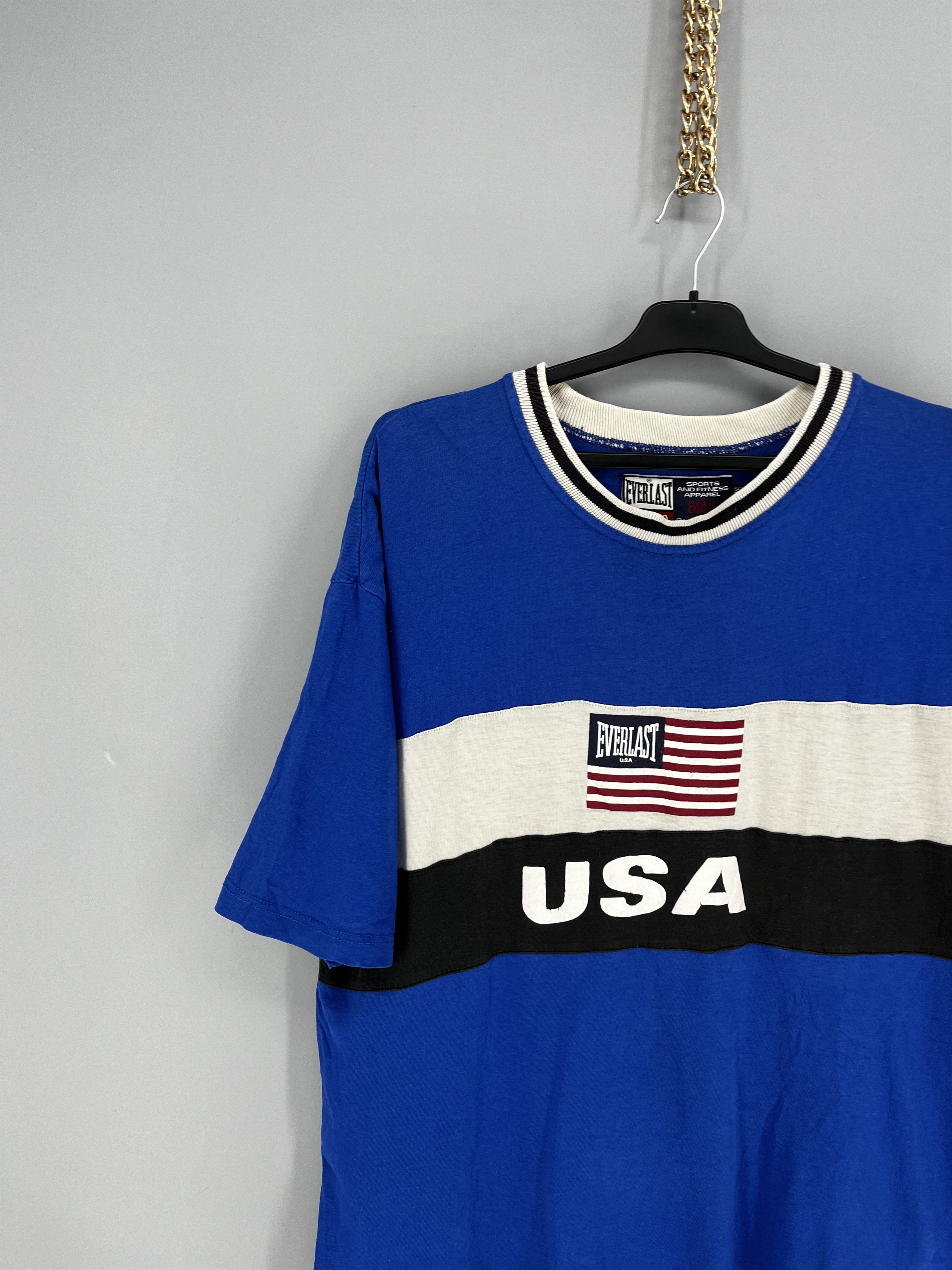 Everlast Vintage 80s Everlast Team USA Ringer Graphic T shirt Adult Size US XL / EU 56 / 4 - 4 Thumbnail
