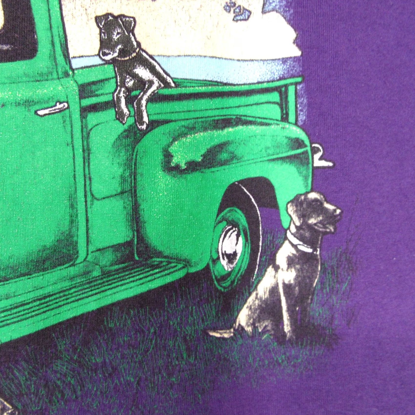 Hunter VINTAGE 90s dog T-Shirt L/XL paper thin single stitch PICKUP TRUCK SPECIAL HUNTERS Men Size US L / EU 52-54 / 3 - 6 Thumbnail