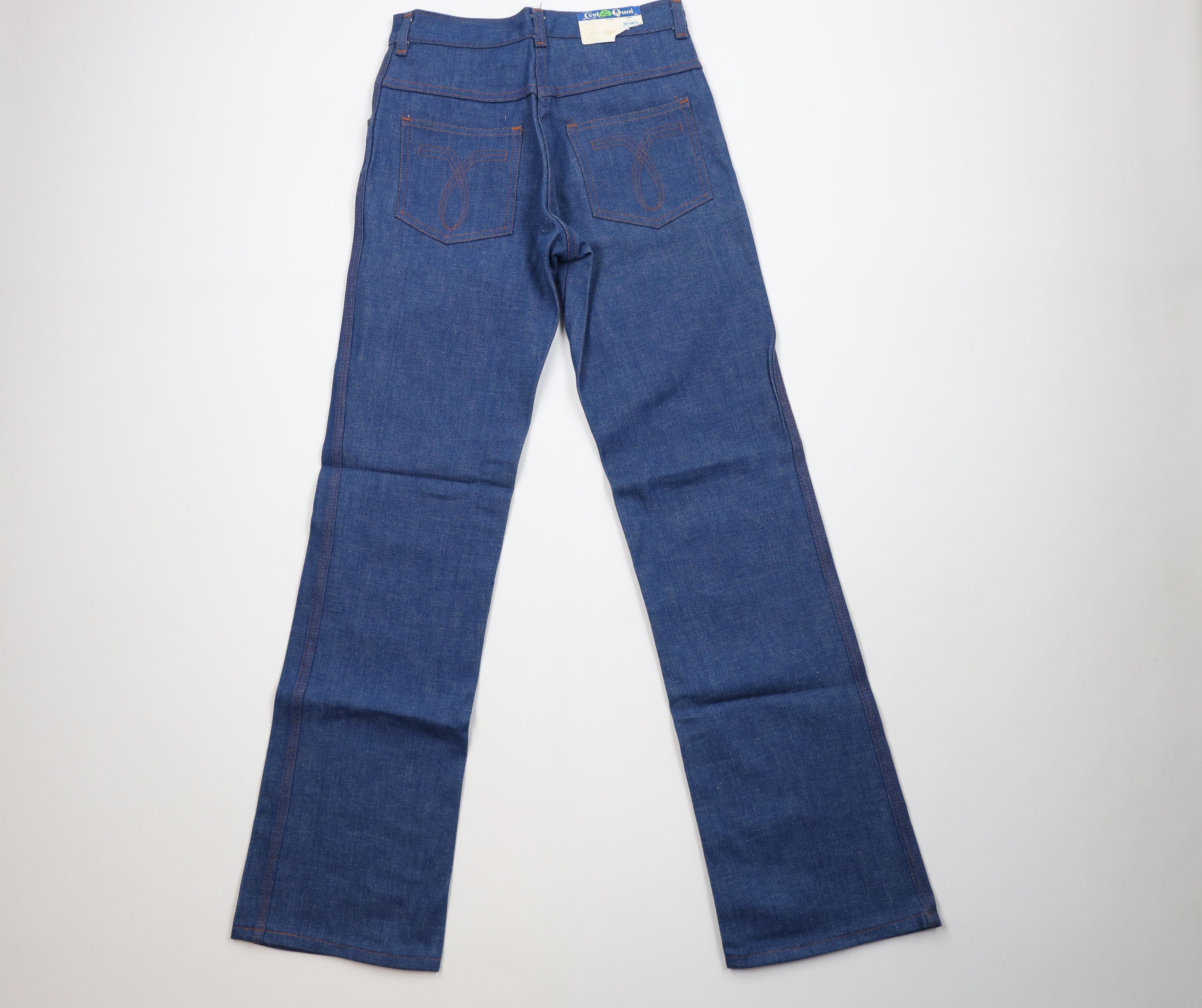 Vintage Deadstock Vintage 70s Streetwear Wide Leg Denim Jeans USA Size US 28 / EU 44 - 9 Thumbnail