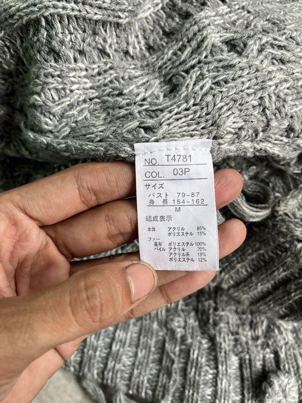 Japanese Brand Japanese Brand Theoria Fur Knit Unikkkk Size US M / EU 48-50 / 2 - 8 Thumbnail