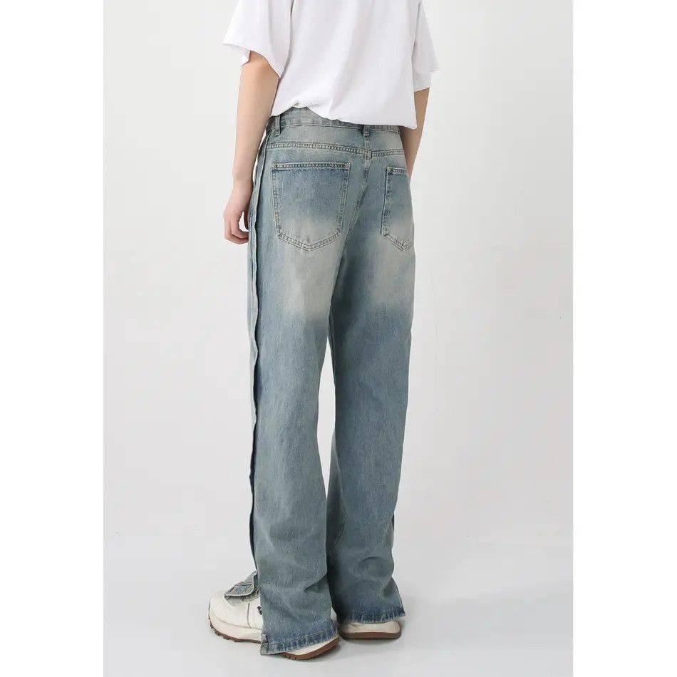 Japanese Brand Retro loose straight leg micro flared jeans Size US 32 / EU 48 - 2 Thumbnail