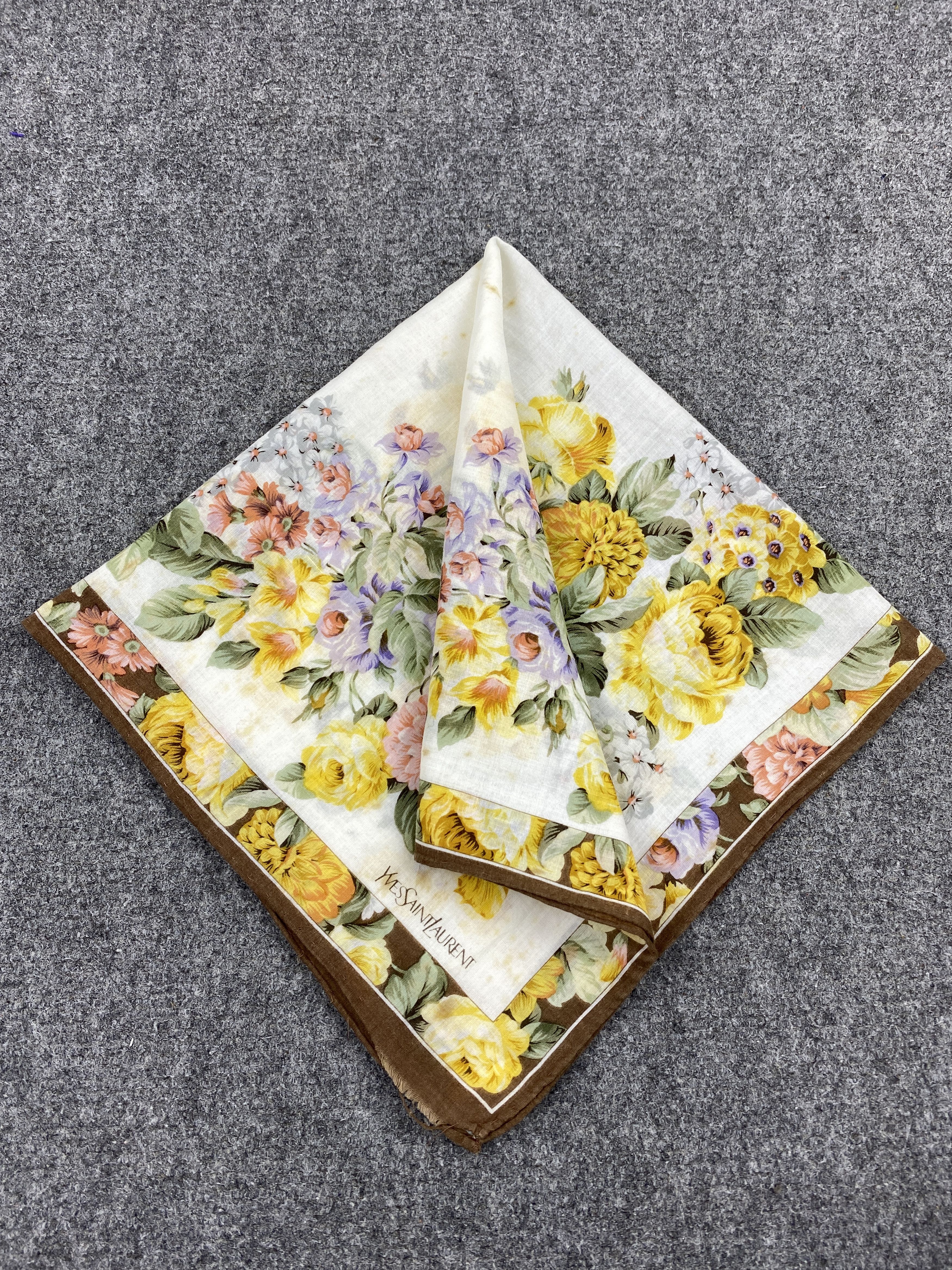 Yves Saint Laurent Yves Saint Laurent Handkerchief / Neckerchief HKC1117 Size ONE SIZE - 3 Thumbnail