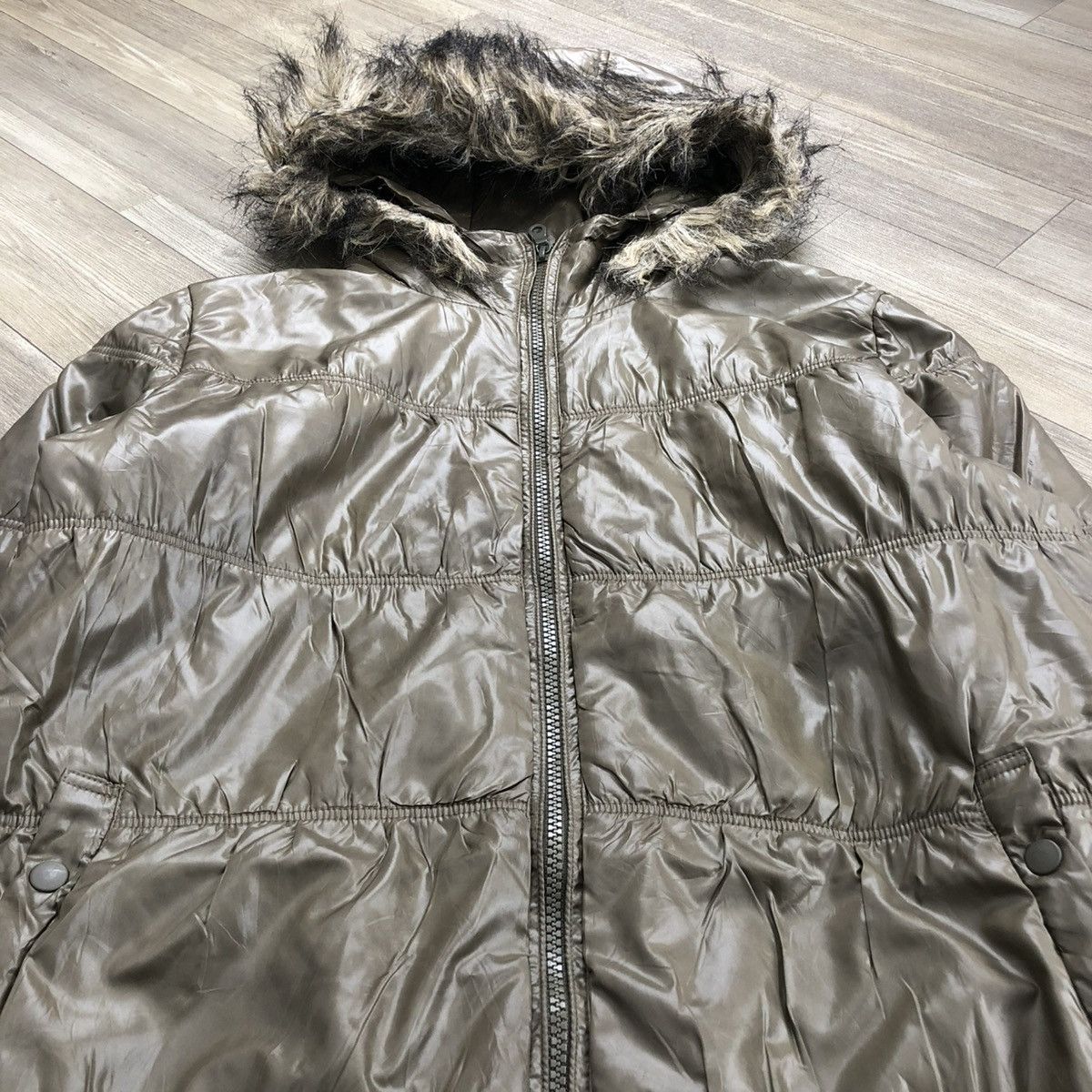 If Six Was Nine 2000s Uniqlo Fur Puffer Down Jacket Beauty Beast Goa Lgb Y2K Size US L / EU 52-54 / 3 - 2 Thumbnail