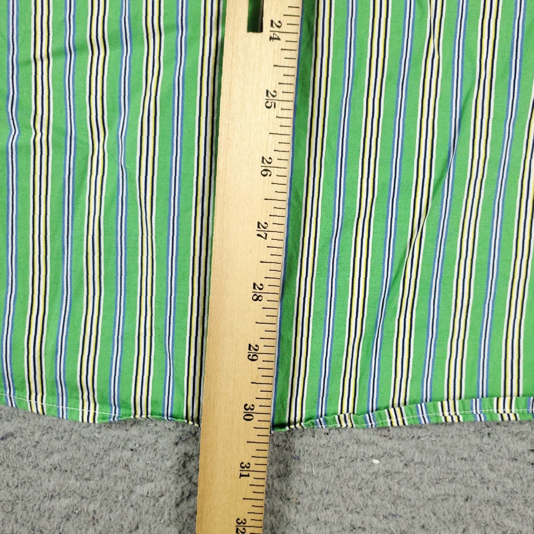 Ralph Lauren Ralph Lauren Green Striped Button-Up Shirt Mens XL Long Sleeve Regular Fit Size US XL / EU 56 / 4 - 5 Thumbnail