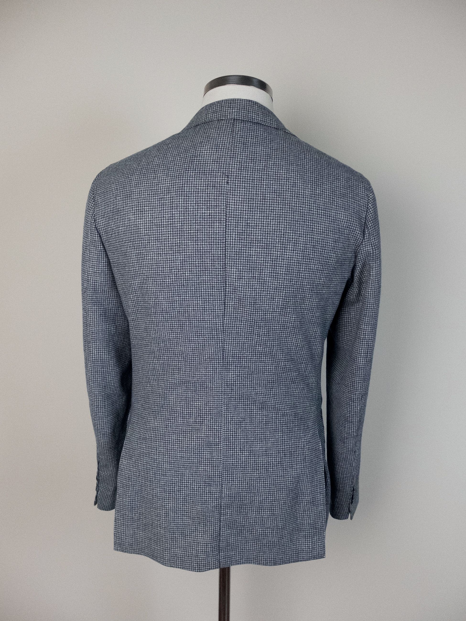 Barba Napoli BARBA Napoli gray houndstooth wool sportcoat jacket 40L Size 40L - 2 Thumbnail