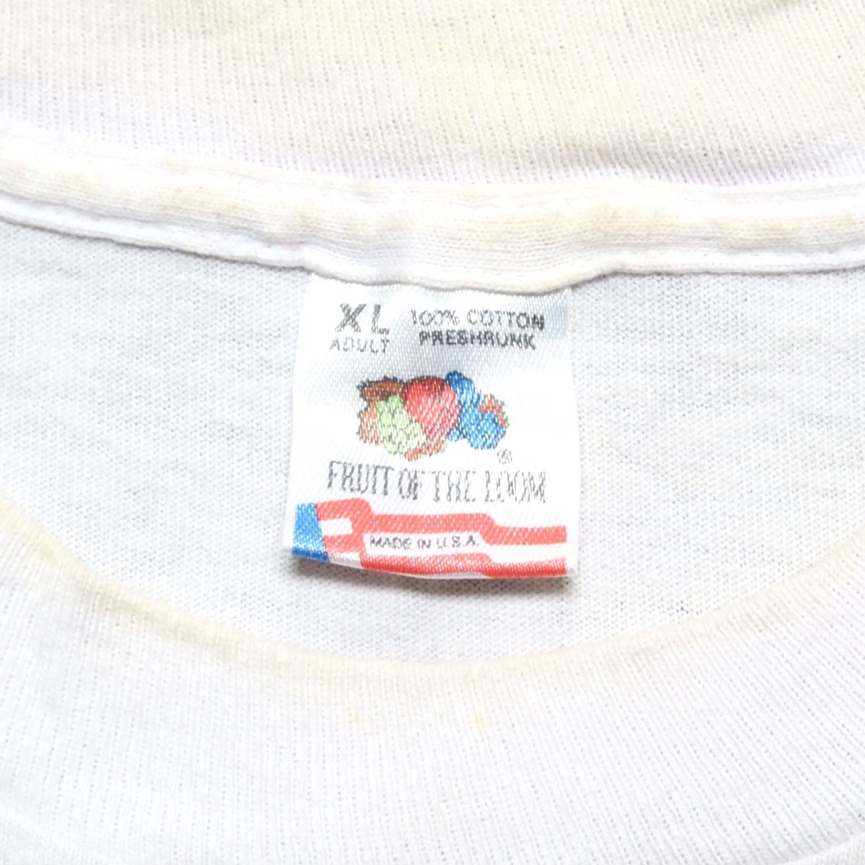 Fruit Of The Loom Vintage Talking Heads David Byrne Tour Shirt XL White Mens T-Shirt 90s Rare Vintage Shirt Size US XL / EU 56 / 4 - 6 Thumbnail