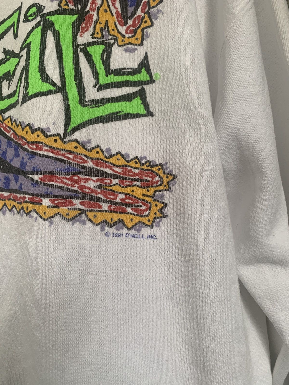 O'Neill Vintage 90s Oneill Surf / Surfing / Skate Sweatshirt Size US L / EU 52-54 / 3 - 3 Thumbnail
