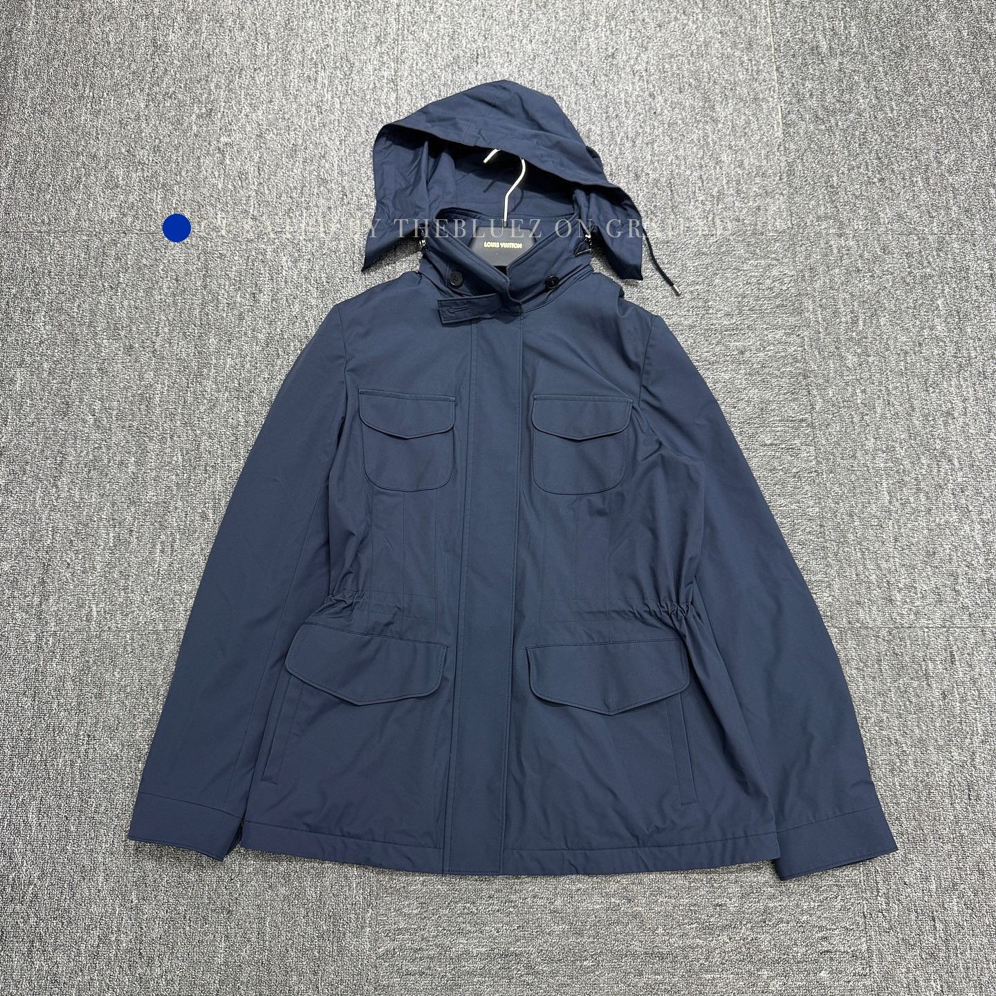 Loro Piana Blue Hooded Parka with Pockets - Size S Size US S / EU 44-46 / 1 - 1 Thumbnail