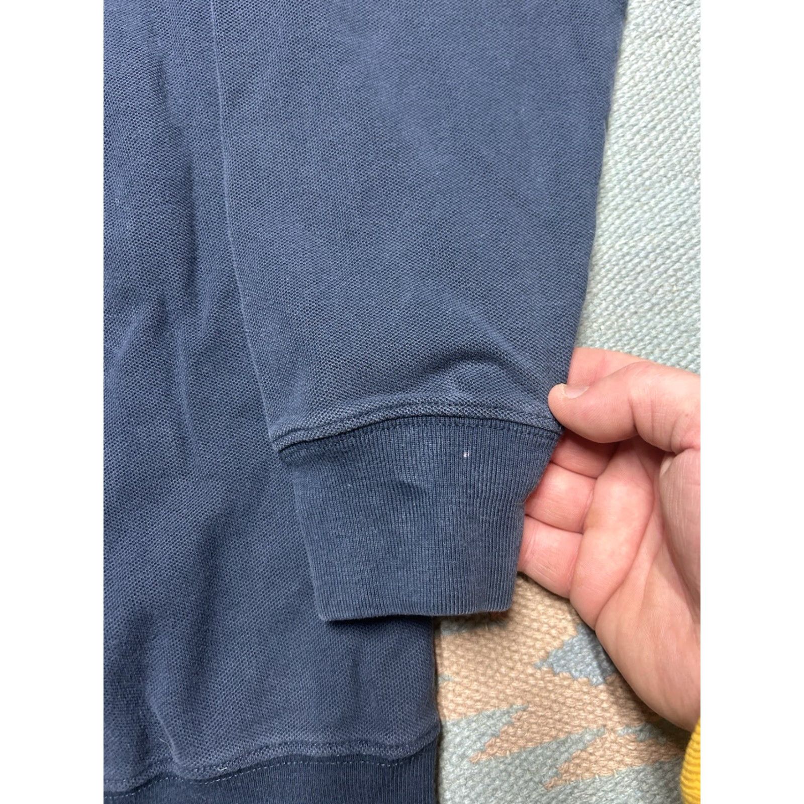 CO Duluth Trading Co Polo Shirt Long Sleeve Cotton Heavy One Pocket Blue Medium Mens Shirt Size US M / EU 48-50 / 2 - 6 Thumbnail