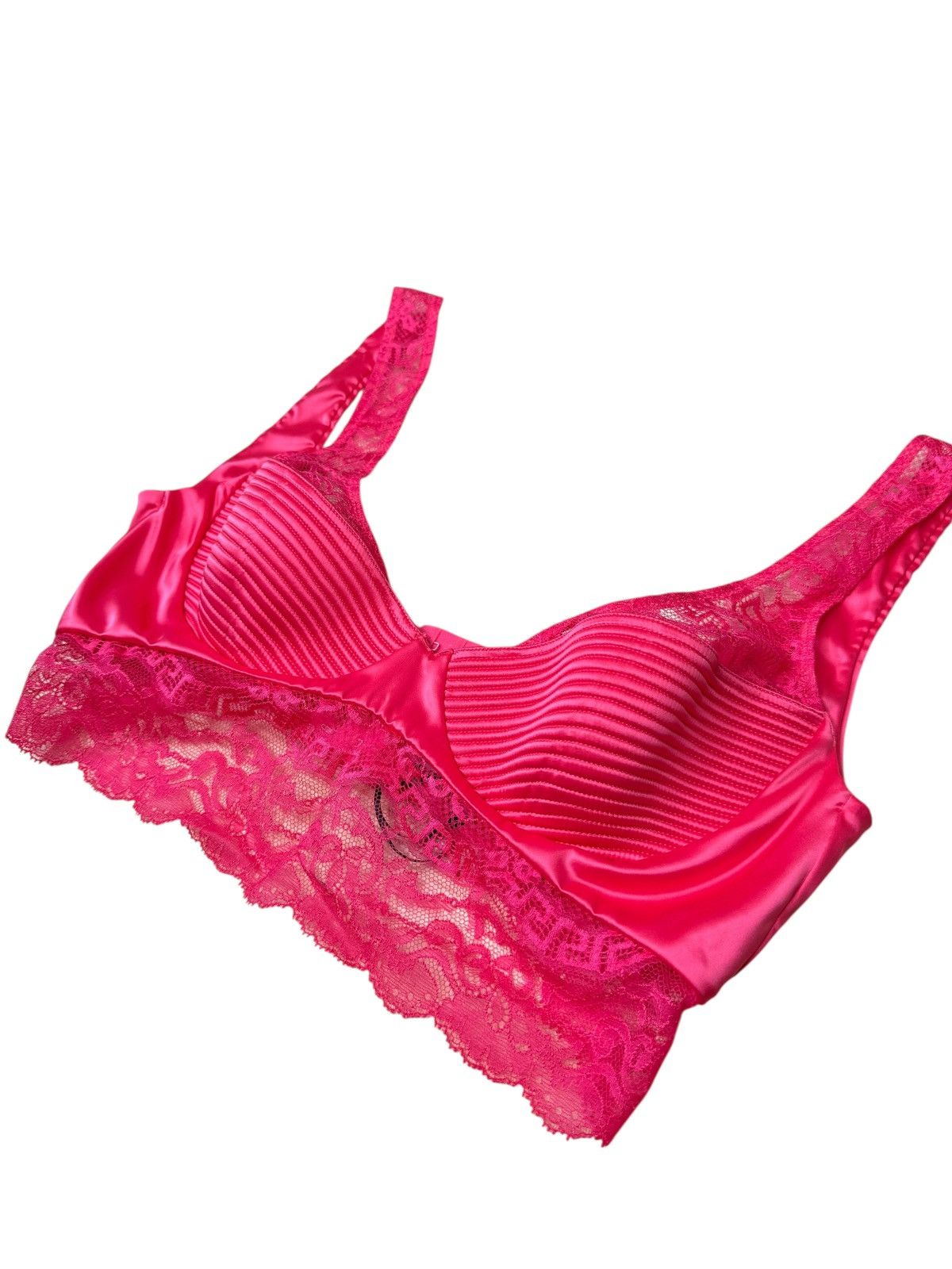 Versace Versace Pink Satin & Lace Bra Made in Italy Size M / US 6-8 / IT 42-44 - 3 Thumbnail