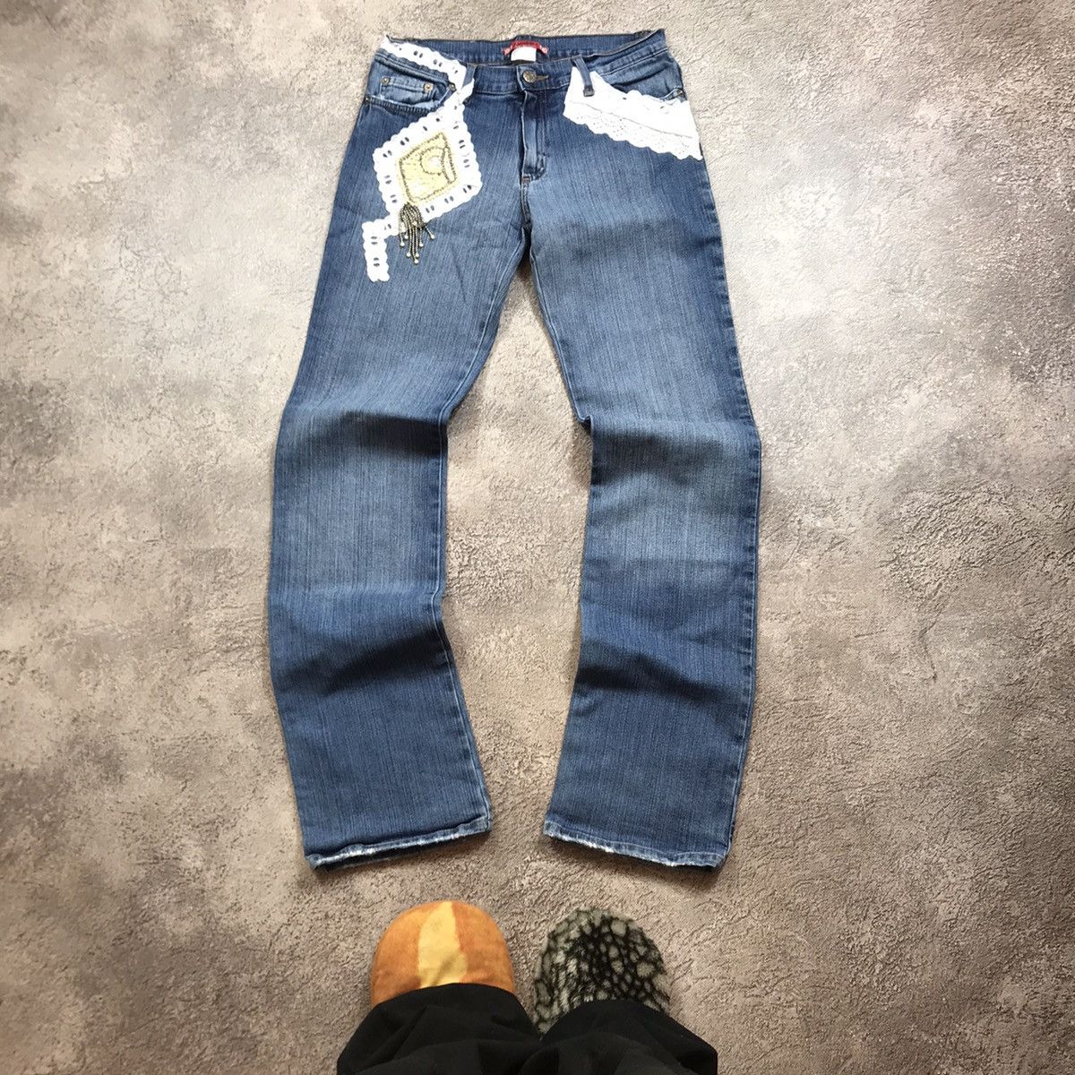 Vintage Vintage 90s Faded Distressed Baggy Jeans Skate Streetwear 27 Size 27" / US 4 / IT 40 - 1 Thumbnail