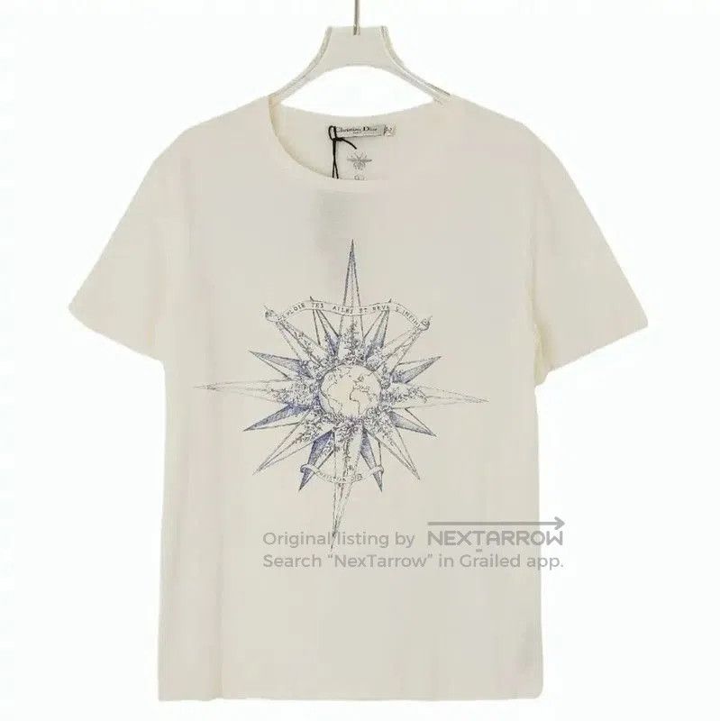 Dior Dior White Cotton Women's T. Size L / US 10 / IT 46 - 1 Thumbnail