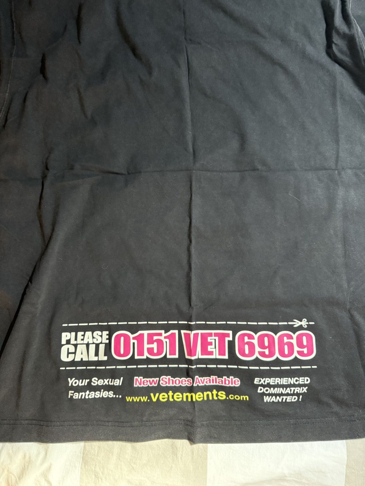 Vetements Vetements Dominatrix Hotline Oversized T-Shirt Size US S / EU 44-46 / 1 - 6 Thumbnail