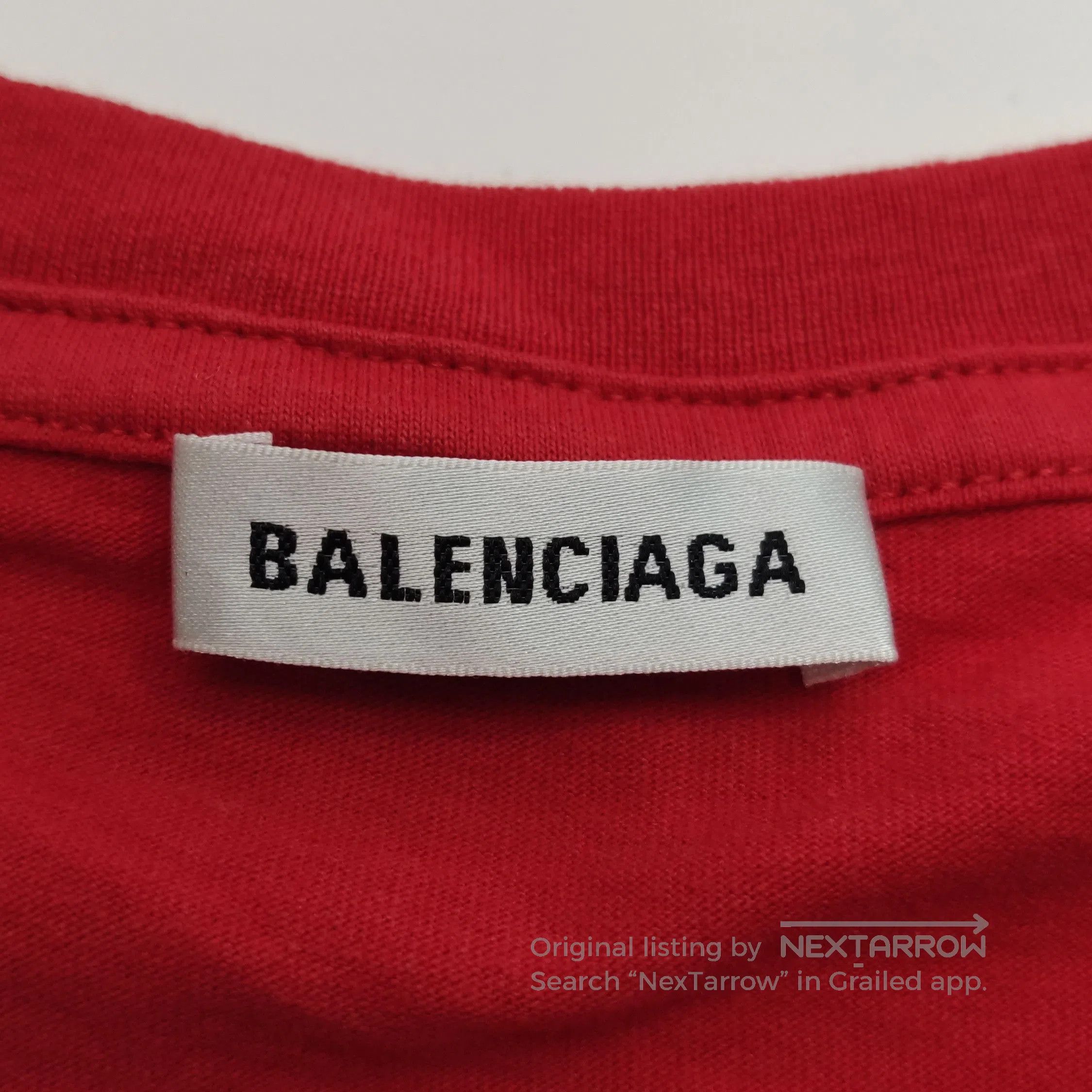 Balenciaga Balenciaga M Size Cotton Logo Crew Neck T. Size US M / EU 48-50 / 2 - 5 Thumbnail