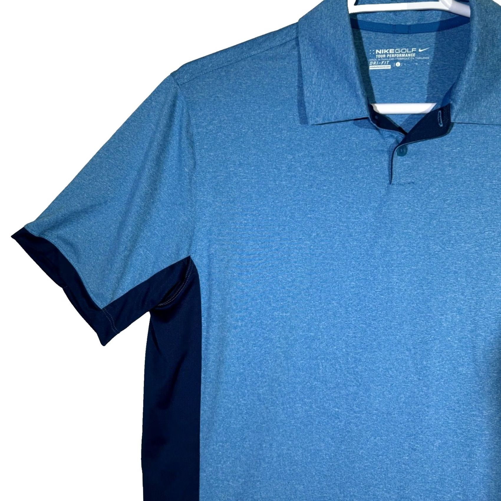 Nike Nike Golf Polo Shirt Men's L Navy Blue Dri-Fit Polyester Tour Performance Size US L / EU 52-54 / 3 - 4 Thumbnail