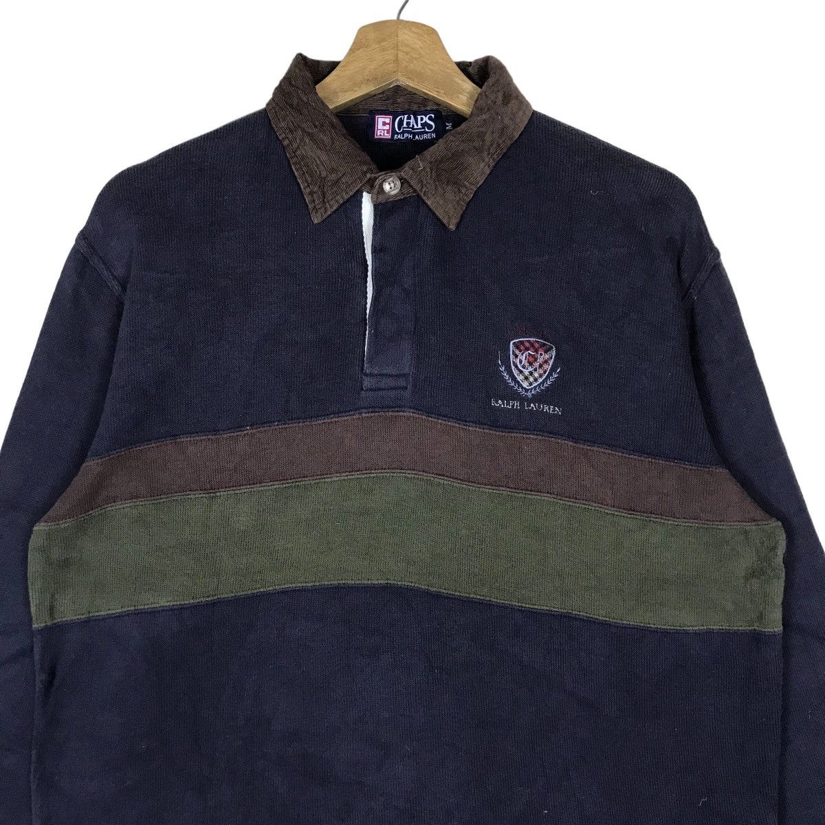 Chaps Ralph Lauren Vintage Chaps Ralph Lauren Quarter Button Pullover Jumper Size US M / EU 48-50 / 2 - 2 Thumbnail