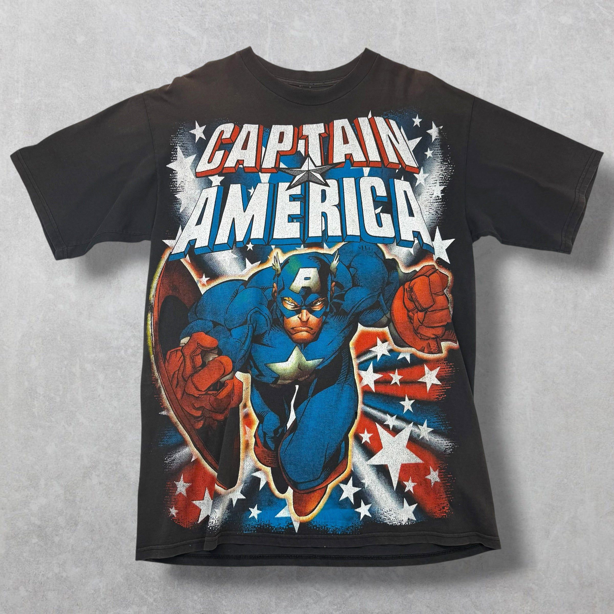 Vintage Vintage 90's Captain America Resurreccion Tee XL Size US XL / EU 56 / 4 - 1 Thumbnail