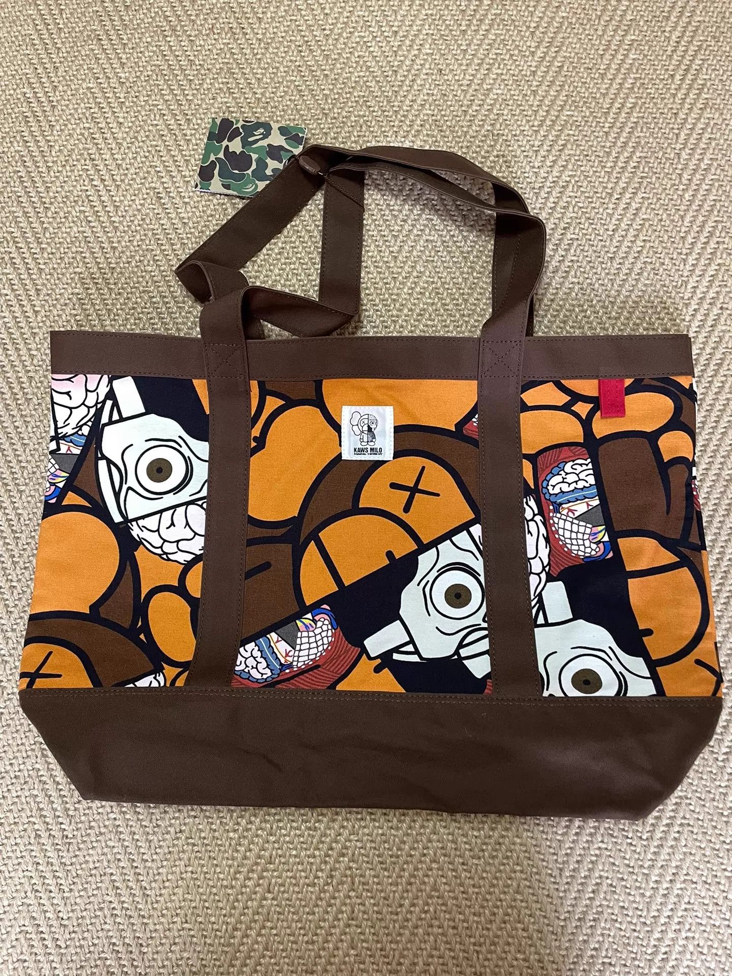 Bape Bape X OriginalFake Kaws Anatomical Canvas Tote Size ONE SIZE - 1 Thumbnail