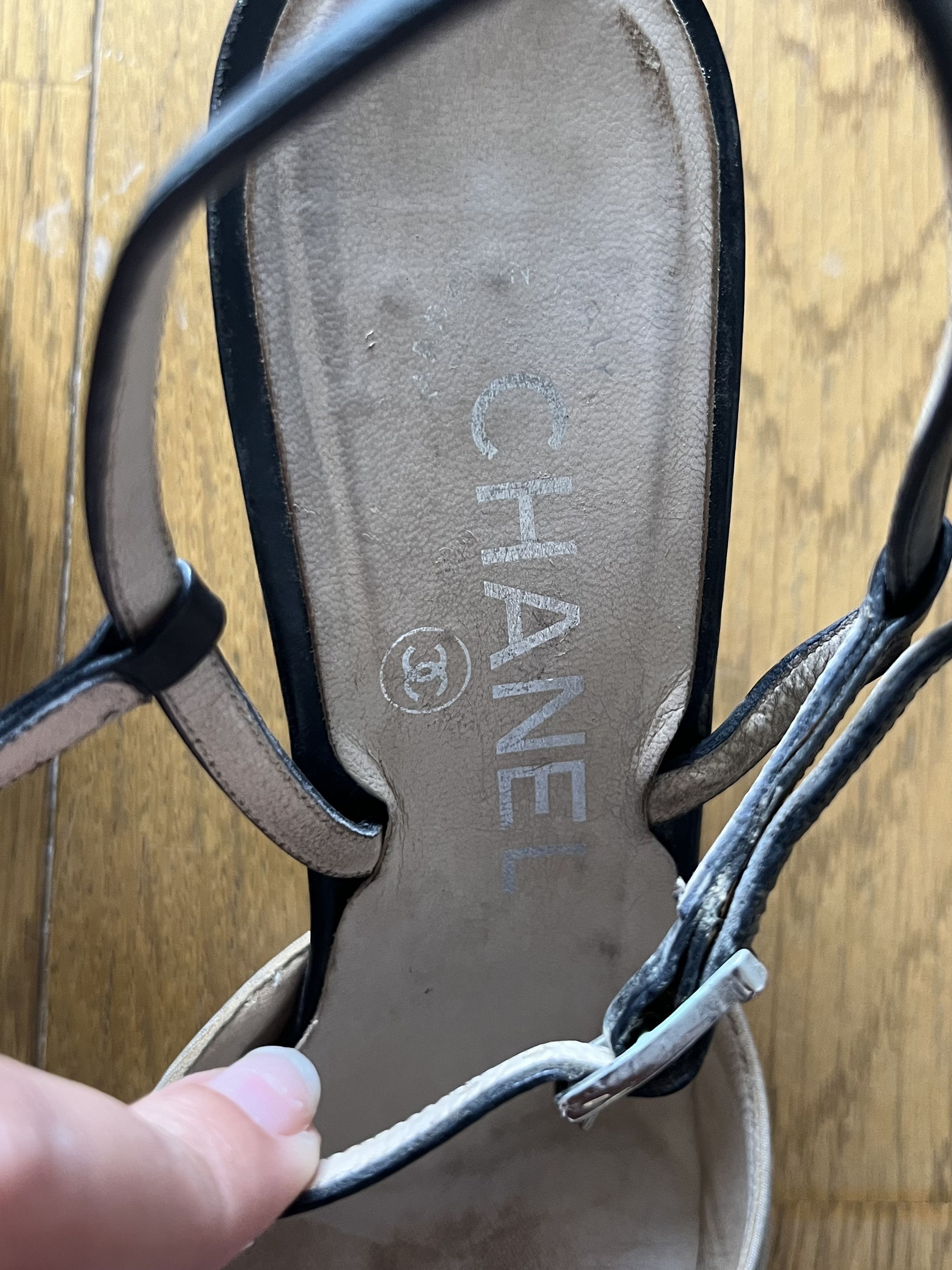 Chanel Chanel pumps black and beige heels Size US 5 / IT 35 - 5 Thumbnail
