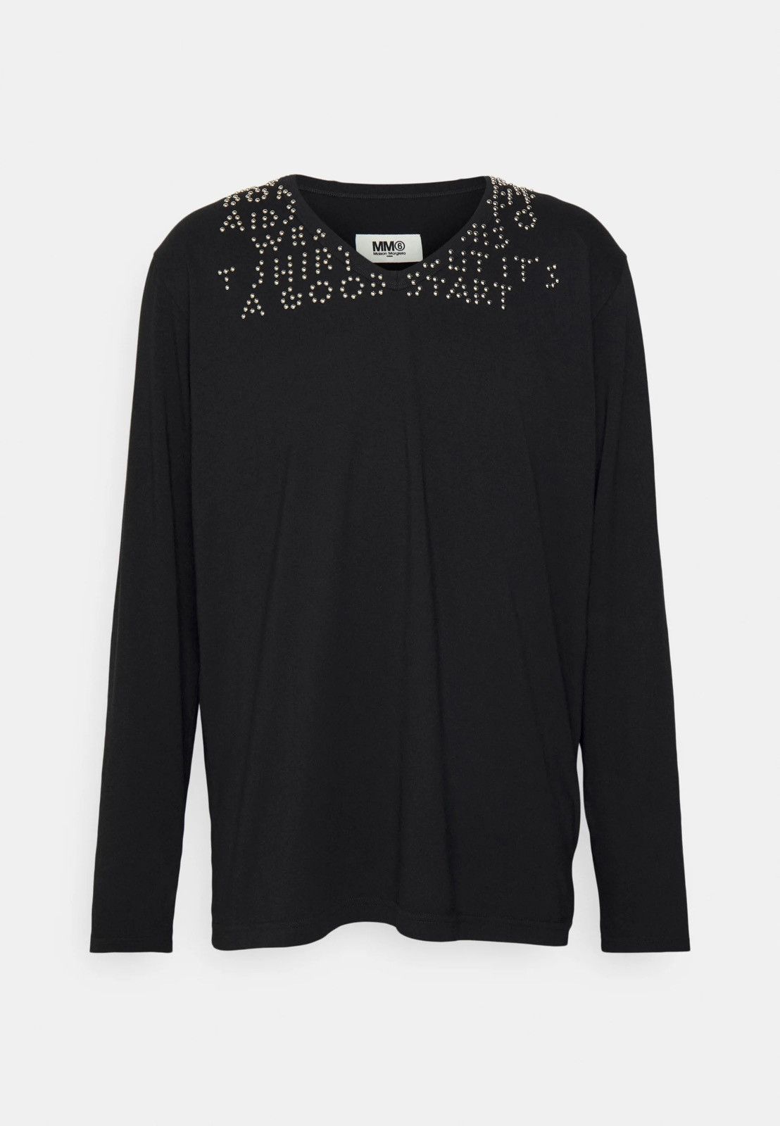 Maison Margiela !DS! SS22 Maison Margiela Studded Black Longsleeve T-Shirt Size US M / EU 48-50 / 2 - 3 Thumbnail