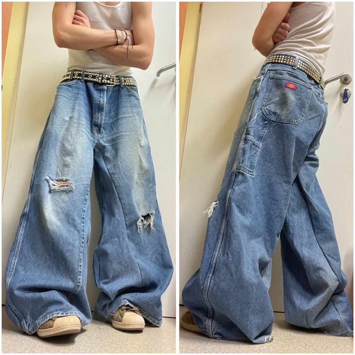 Dickies × Handmade rare disstrestred dickies handmade Pants Size US 40 / EU 56 - 1 Thumbnail