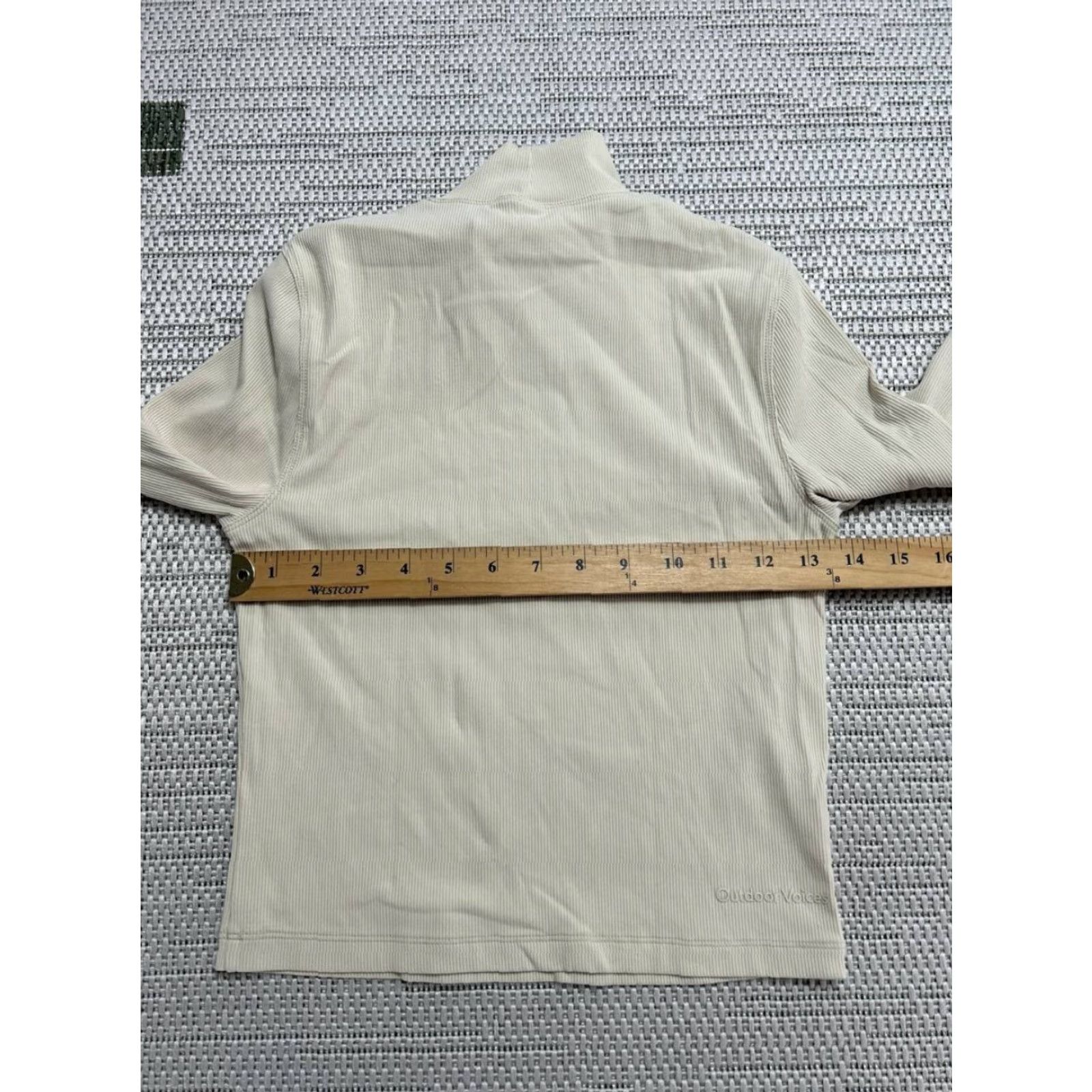 Outdoor Voices Outdoor Voices Womens XS Beige Nylon Knit Mock Neck Top Size XS / US 0-2 / IT 36-38 - 4 Thumbnail