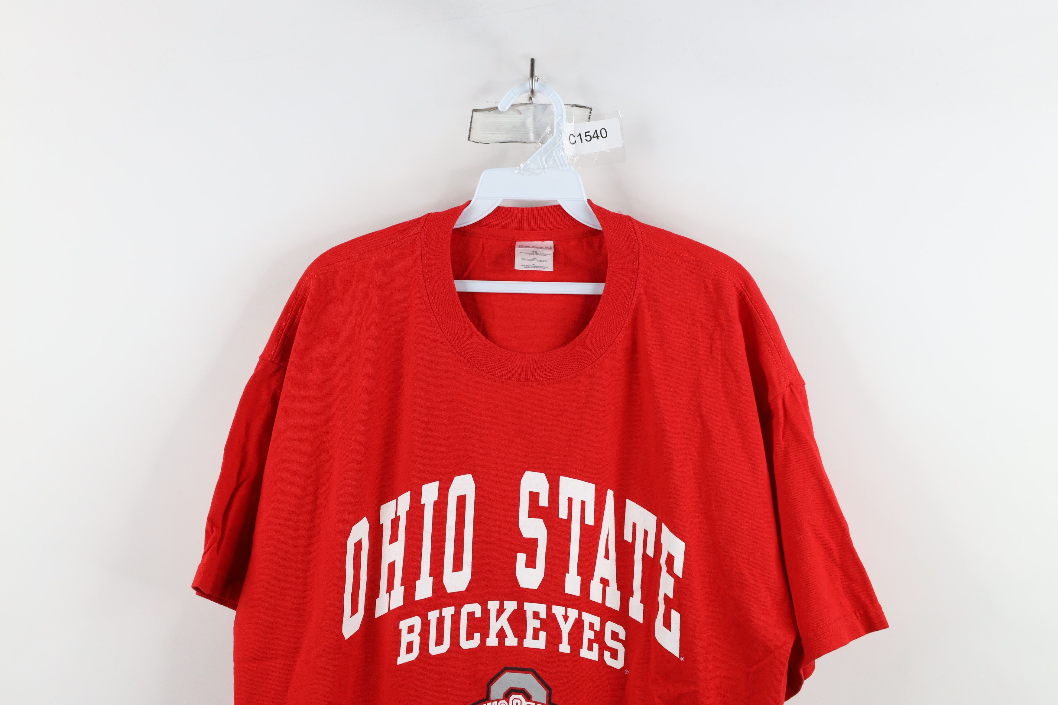 Vintage Vintage Y2K Ohio State University Football T-Shirt Red Size US XL / EU 56 / 4 - 2 Thumbnail
