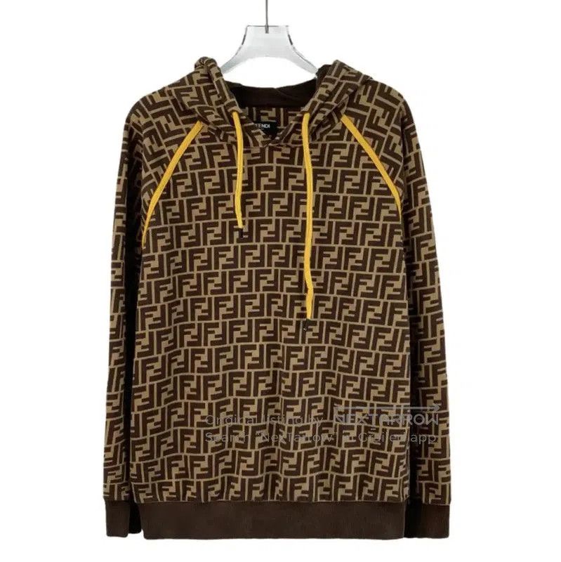 Fendi Fendi Brown Cotton Women's Hoodie . Size L / US 10 / IT 46 - 1 Thumbnail