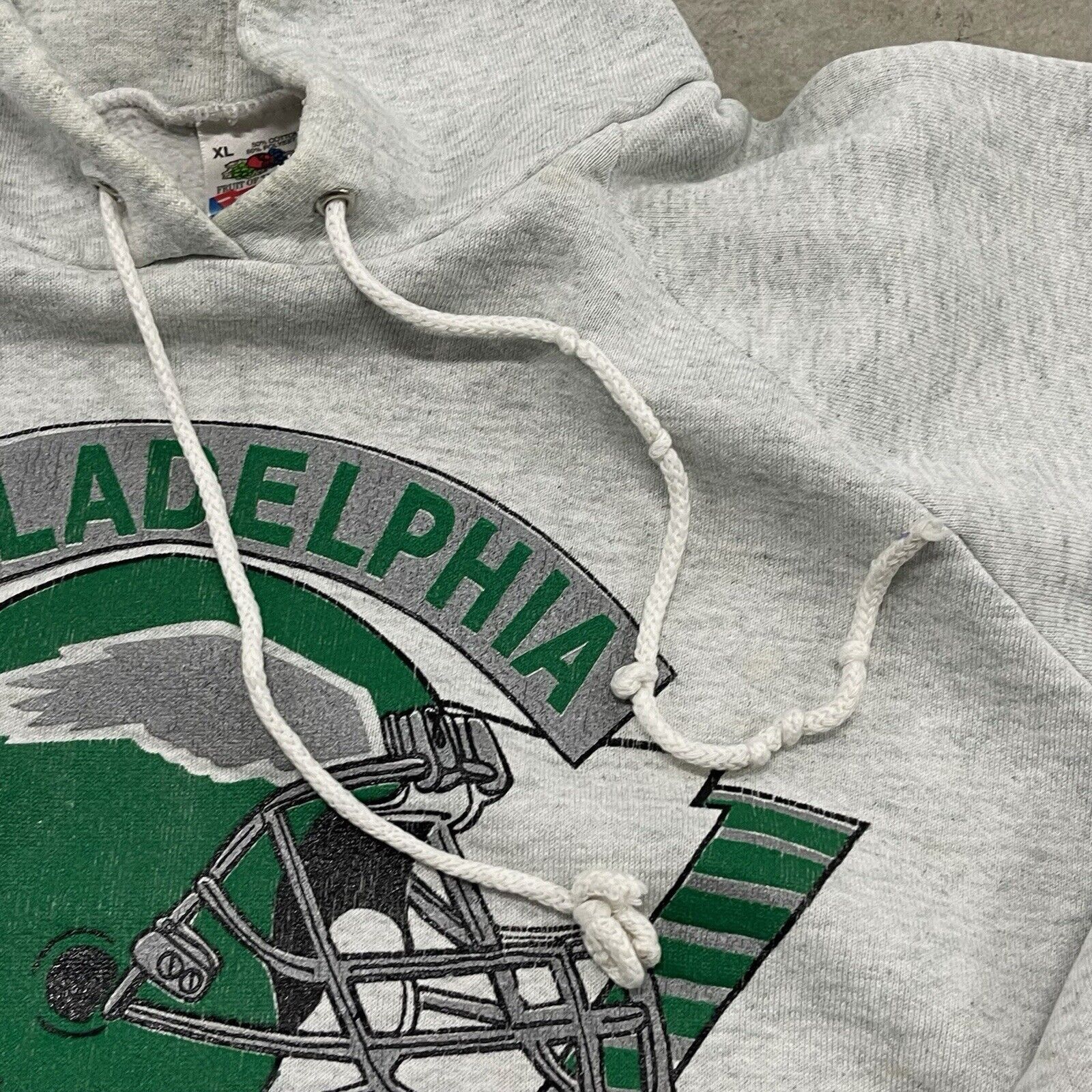 Fruit Of The Loom × NFL × Vintage Vintage 80s Philadelphia Eagles Hoodie Sweatshirt Size XL Size US XL / EU 56 / 4 - 3 Thumbnail