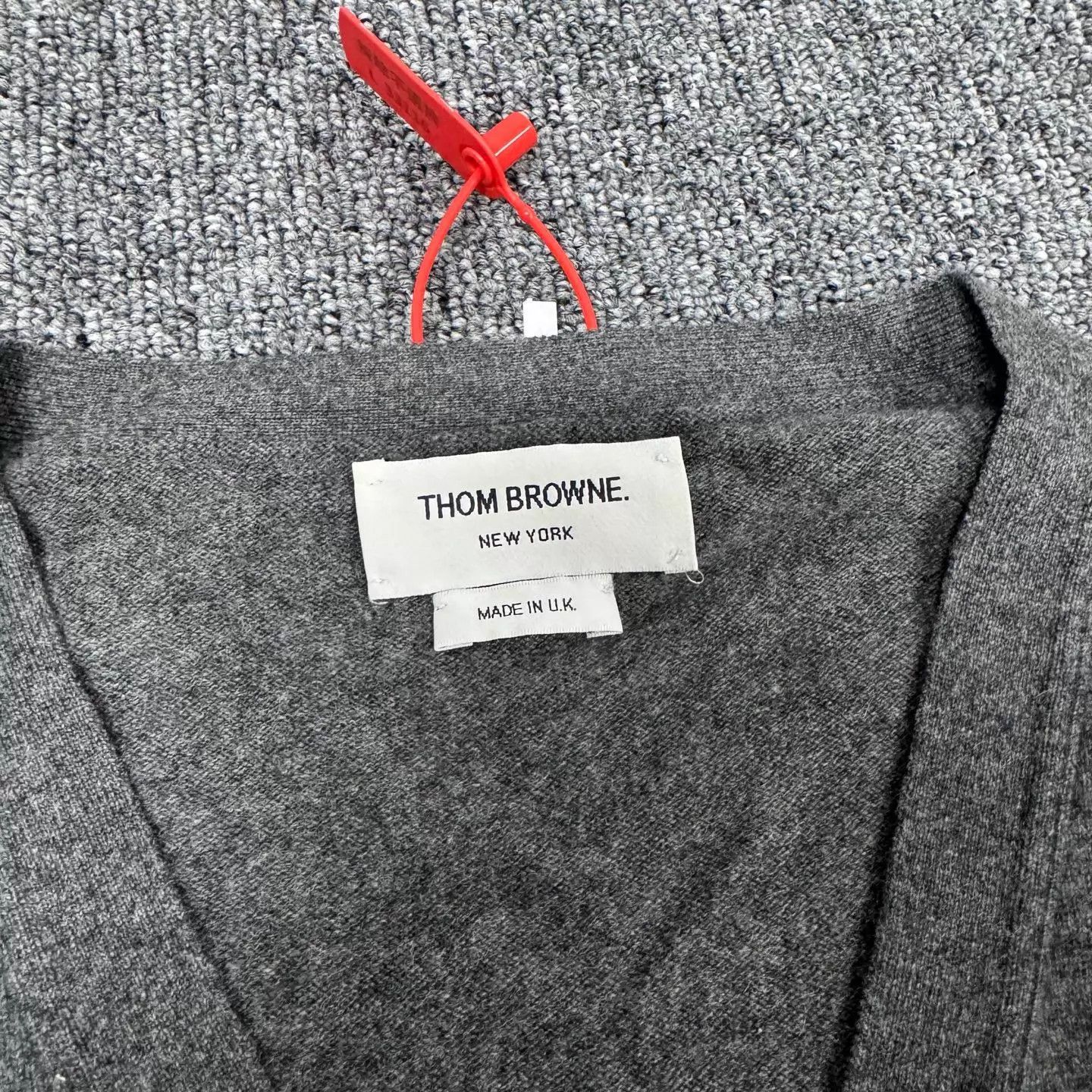 Thom Browne Thom Browne 4-Bar Stripe Gray Cashmere Cardigan 0 99 New Size US XS / EU 42 / 0 - 5 Thumbnail