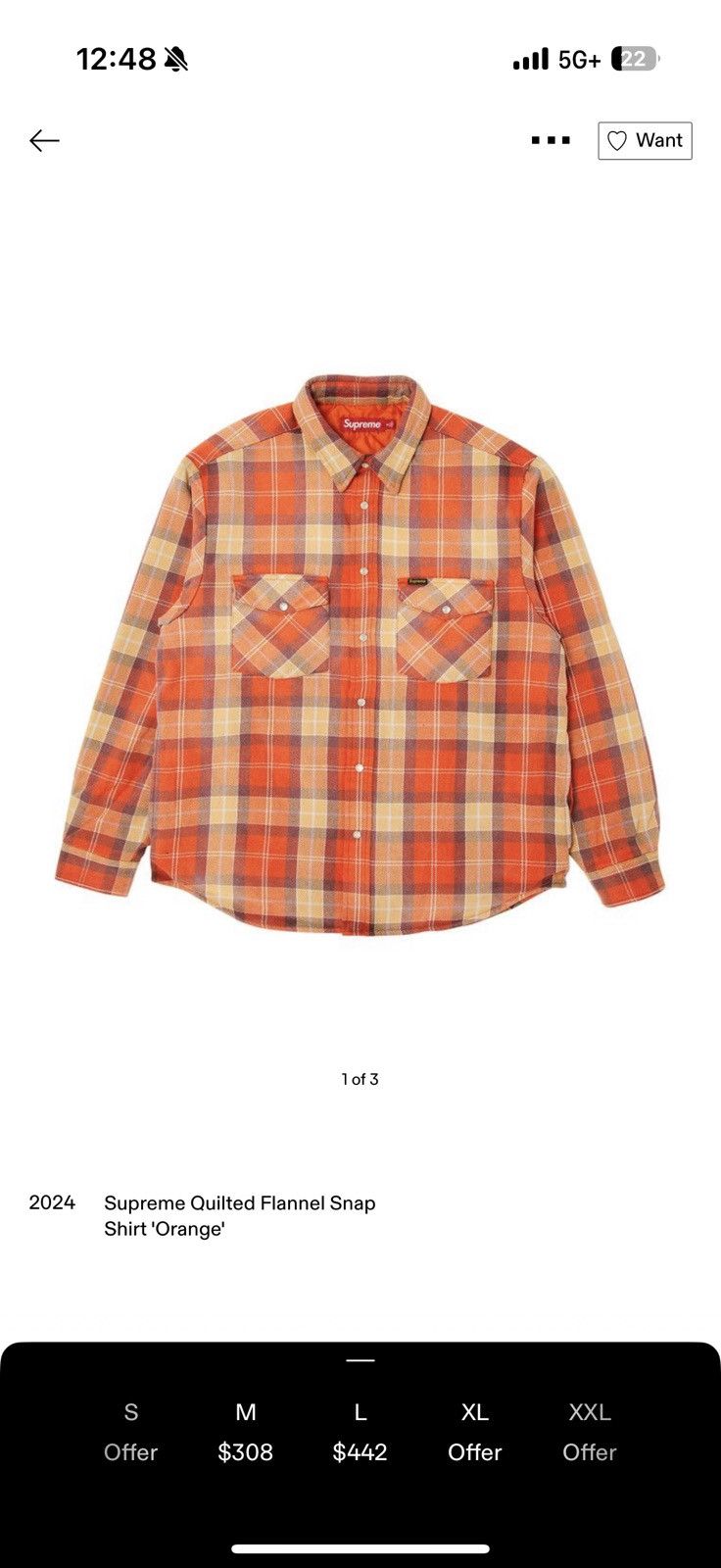 Supreme Supreme Quilted Flannel Snap Shirt Size US L / EU 52-54 / 3 - 2 Thumbnail