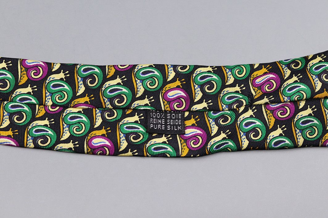 Guy Laroche Vintage Guy Laroche Snail Pattern Silk Tie Size ONE SIZE - 4 Thumbnail
