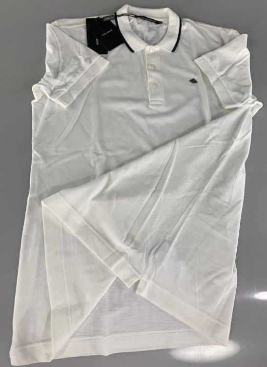 Dolce & Gabbana Dolce & Gabbana 🇮🇹 White Metal Logo Resort Polo Shirt S NWT Size US M / EU 48-50 / 2 - 8 Thumbnail