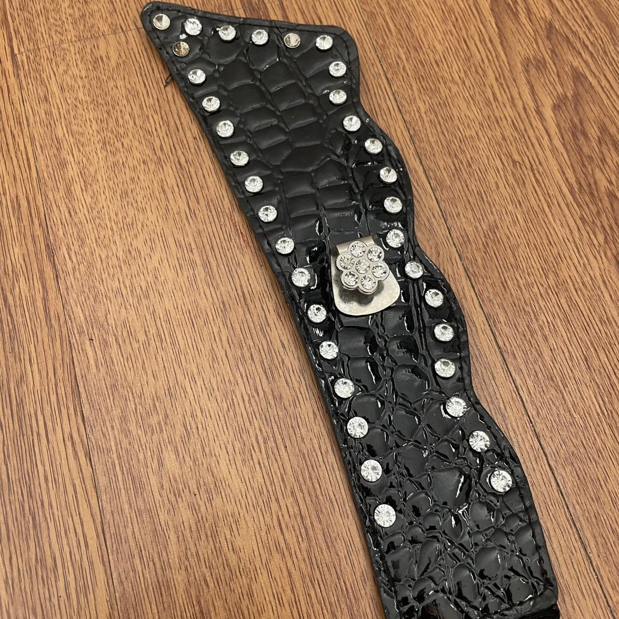 If Six Was Nine × Japanese Brand × Le Grande Bleu (L.G.B.) Black chain crystal ornament elastic belt Y2K styled Size ONE SIZE - 4 Thumbnail