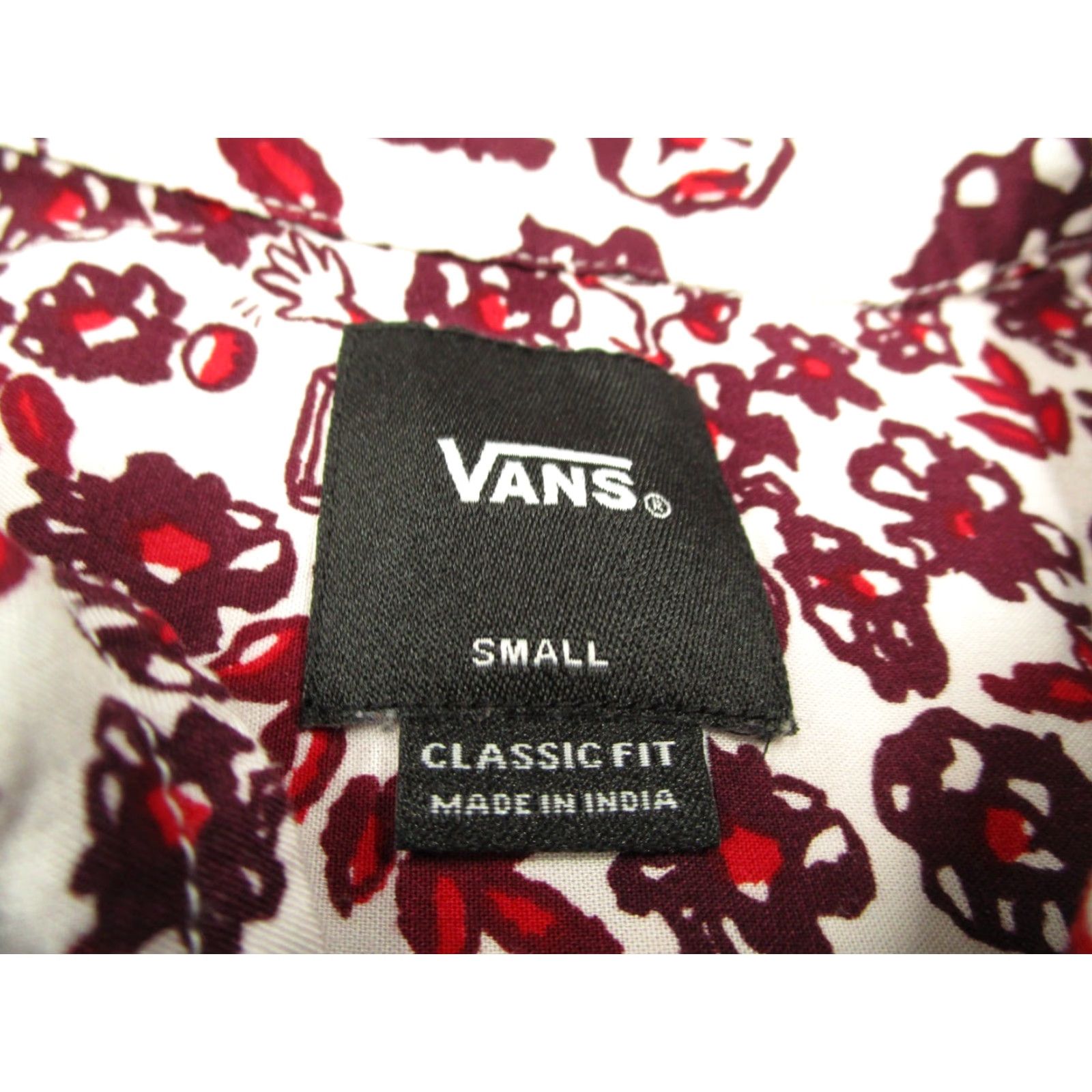 J.Crew VANS Button-Up Shirt Mens Small Red Short Sleeve Collared Geometric Print Fashion Size US S / EU 44-46 / 1 - 3 Thumbnail