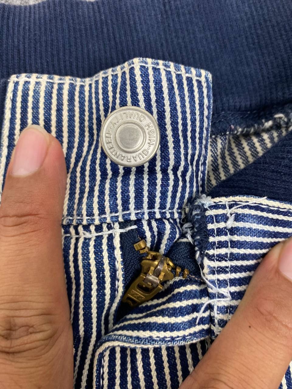 Japanese Brand japanese brand hickory stripe denim nice design Size US 32 / EU 48 - 7 Thumbnail