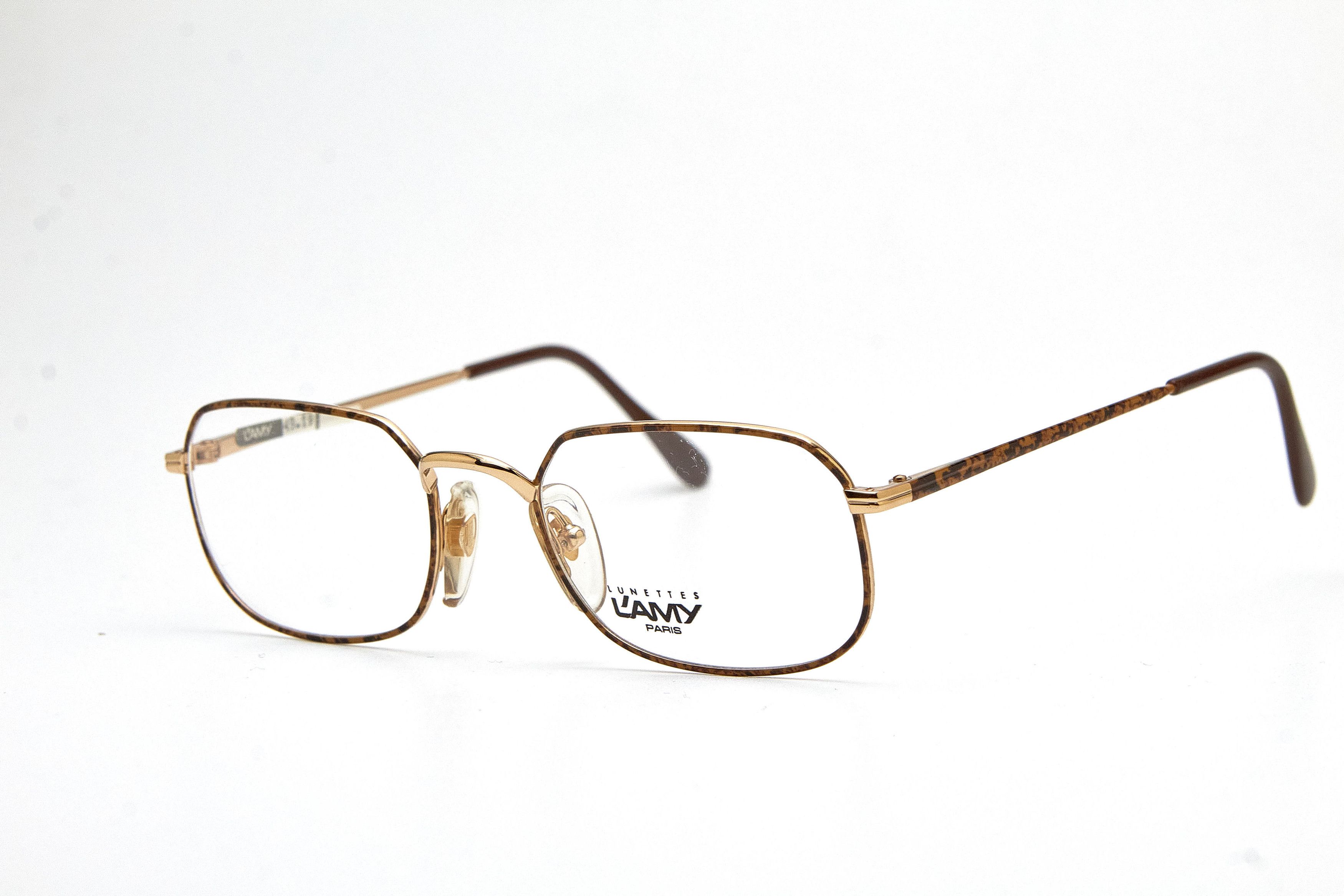 Vintage Old Money L'AMY Gold Tortoise Rectangular Quiet Lux Specs Size ONE SIZE - 1 Thumbnail